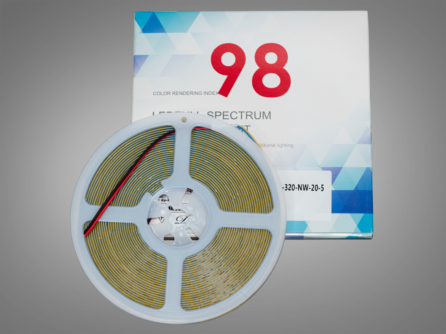 COB LED стрічка 24В, 320 діодів на метр, 5мм, нейтральний