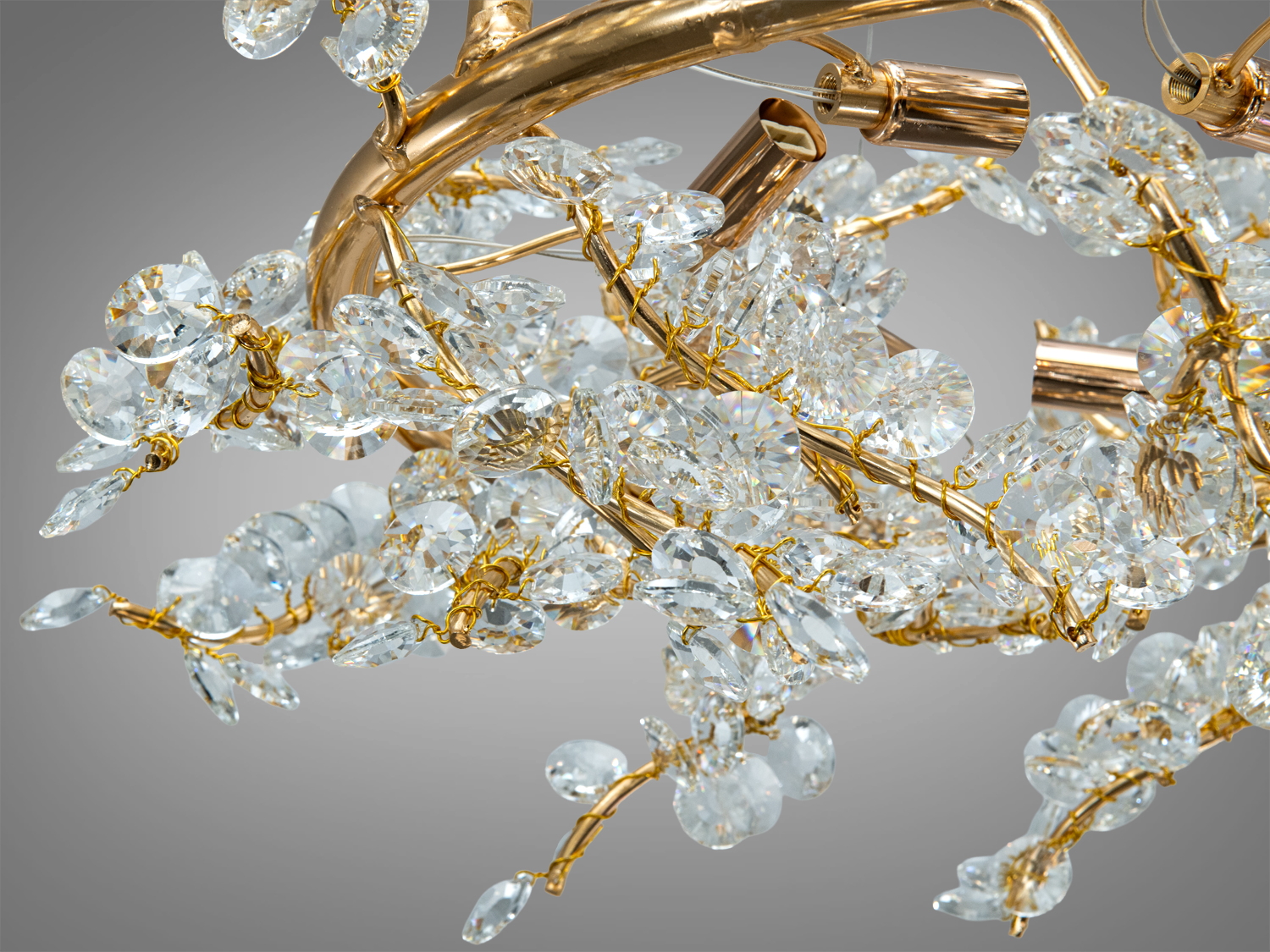 Підвісна люстра Серпента золото 8xG9