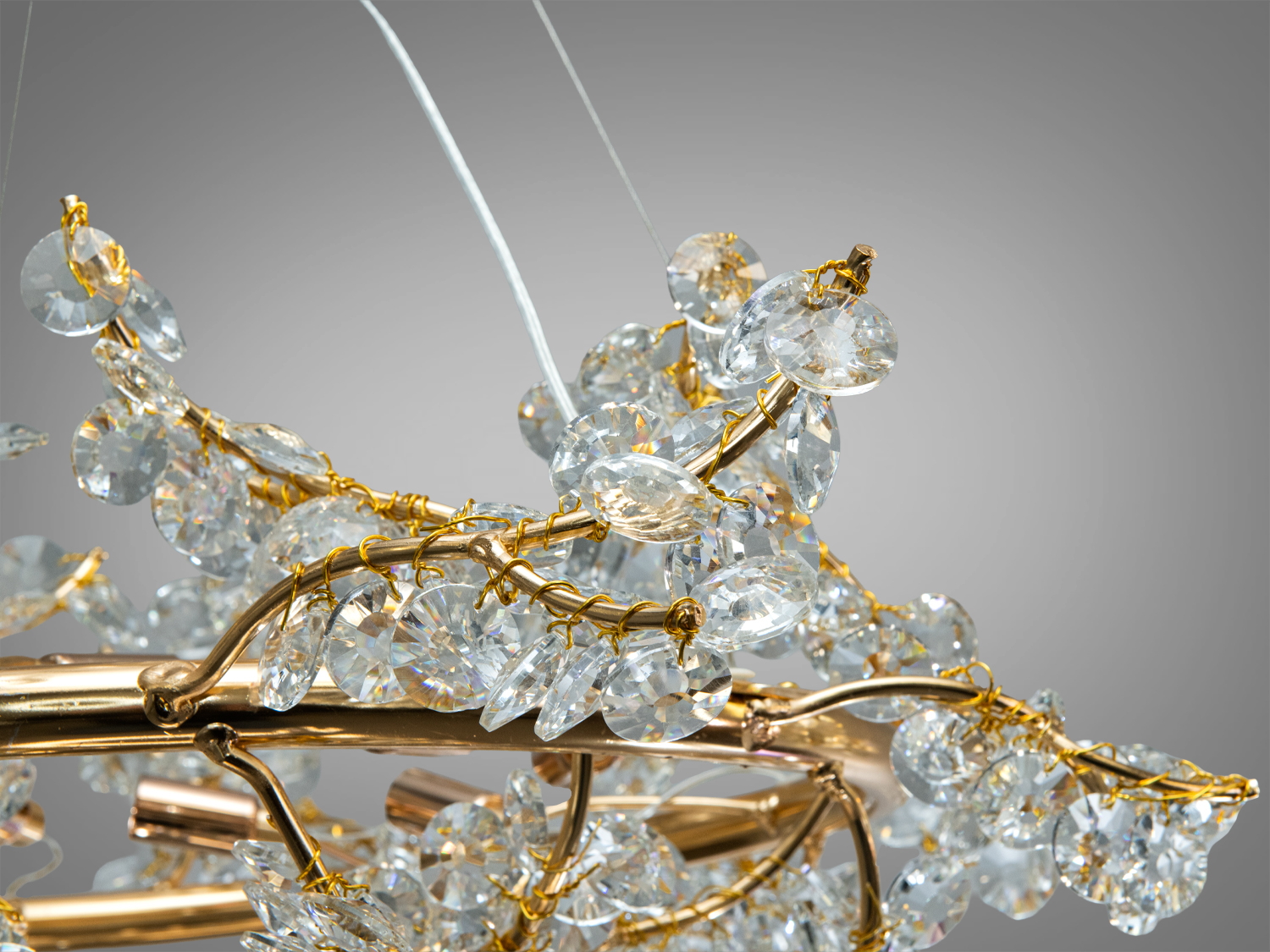 Підвісна люстра Серпента золото 8xG9