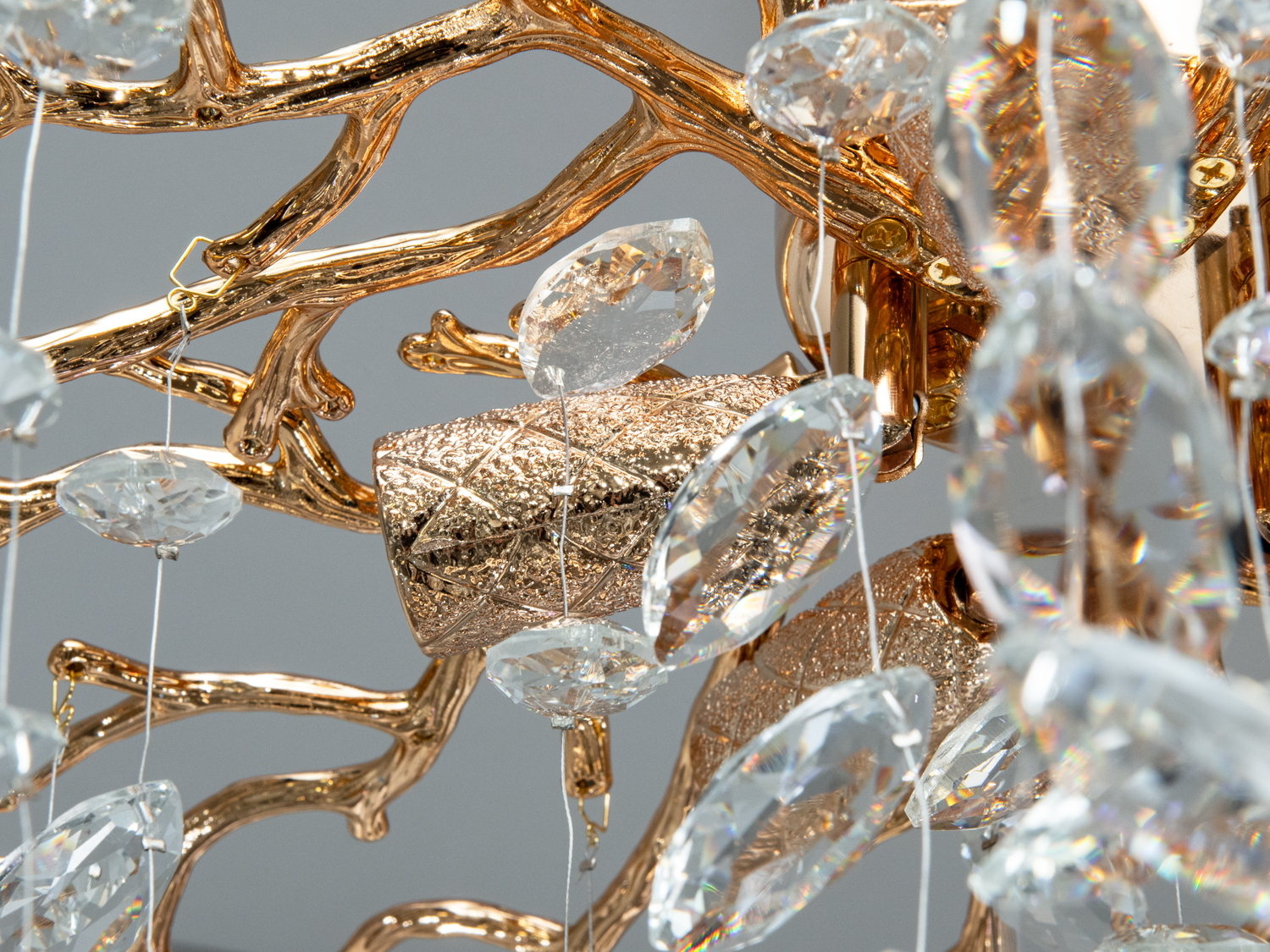 Стельова люстра Diasha Гліцинія золото 5xE14 до 10 м2