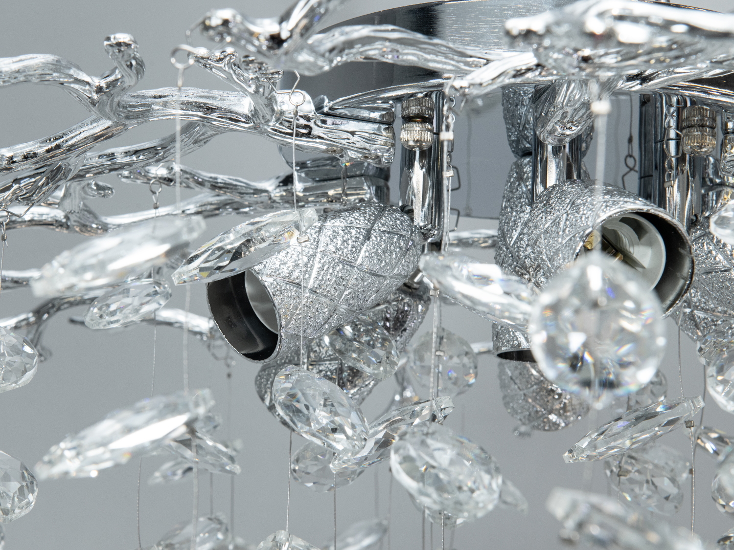 Стельова люстра Гліцинія хром 7xE14