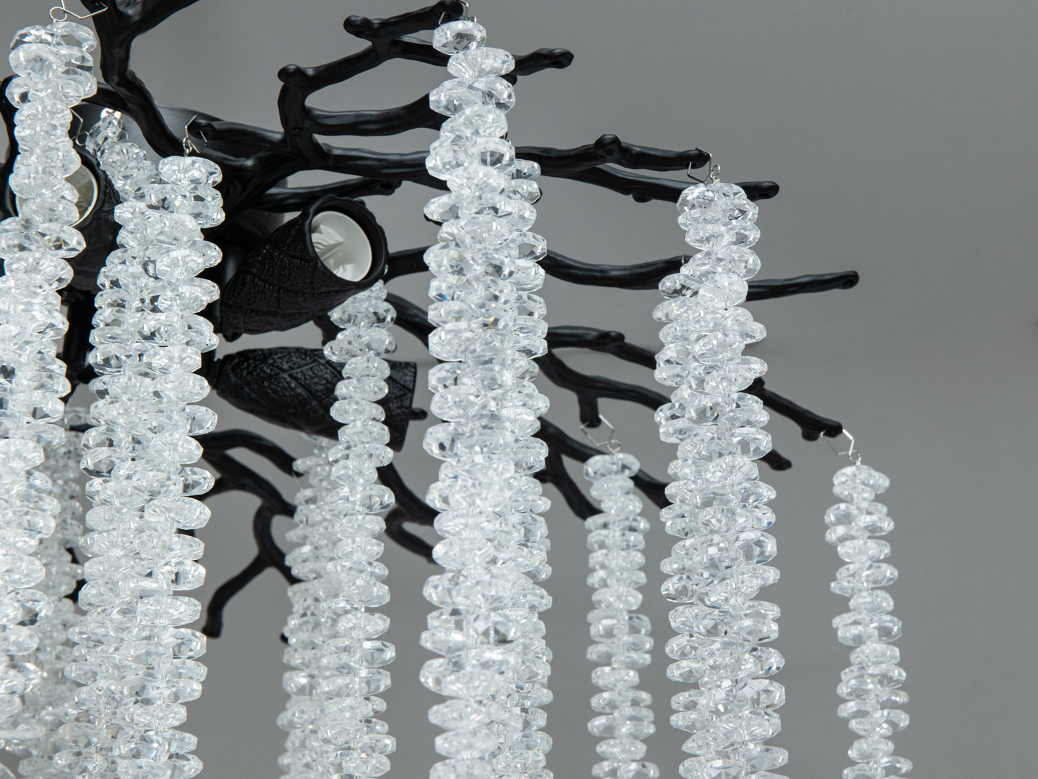 Стельова люстра Diasha Гліцинія чорна 5xE14