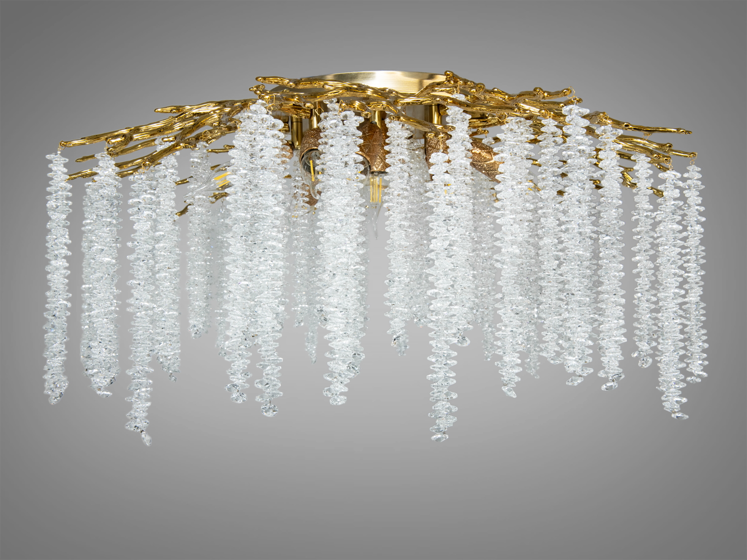 Люстра Гліцинія лимонне золото 9xE14