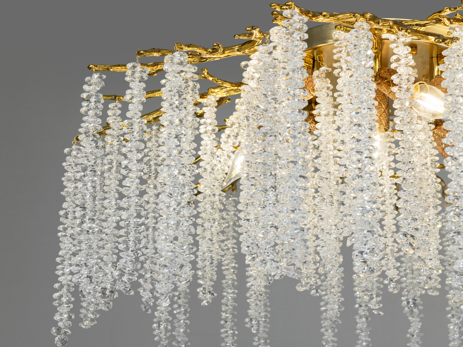 Люстра Гліцинія лимонне золото 9xE14