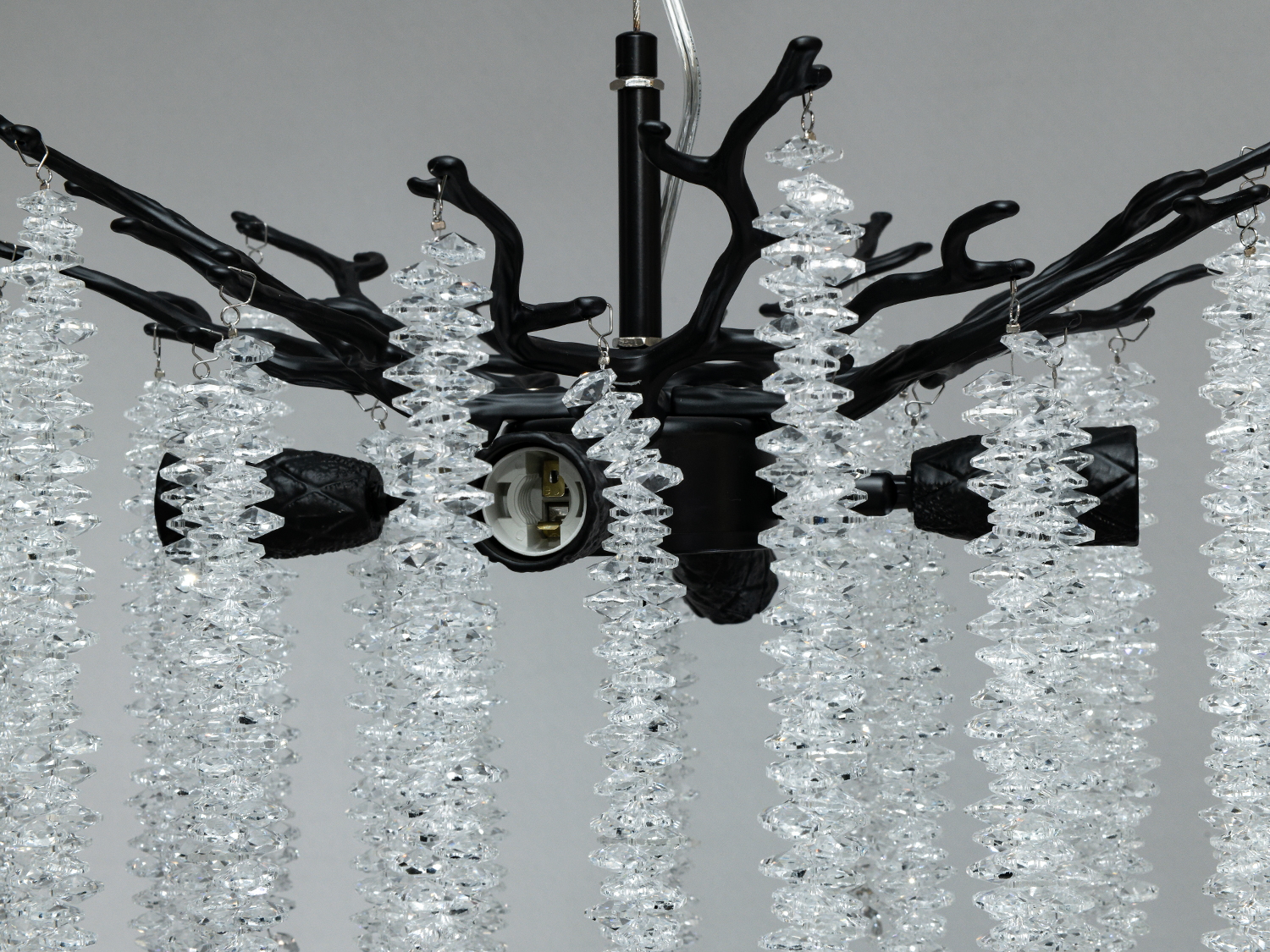 Люстра підвісна Гліцинія чорна 4xE14 до 8 м²