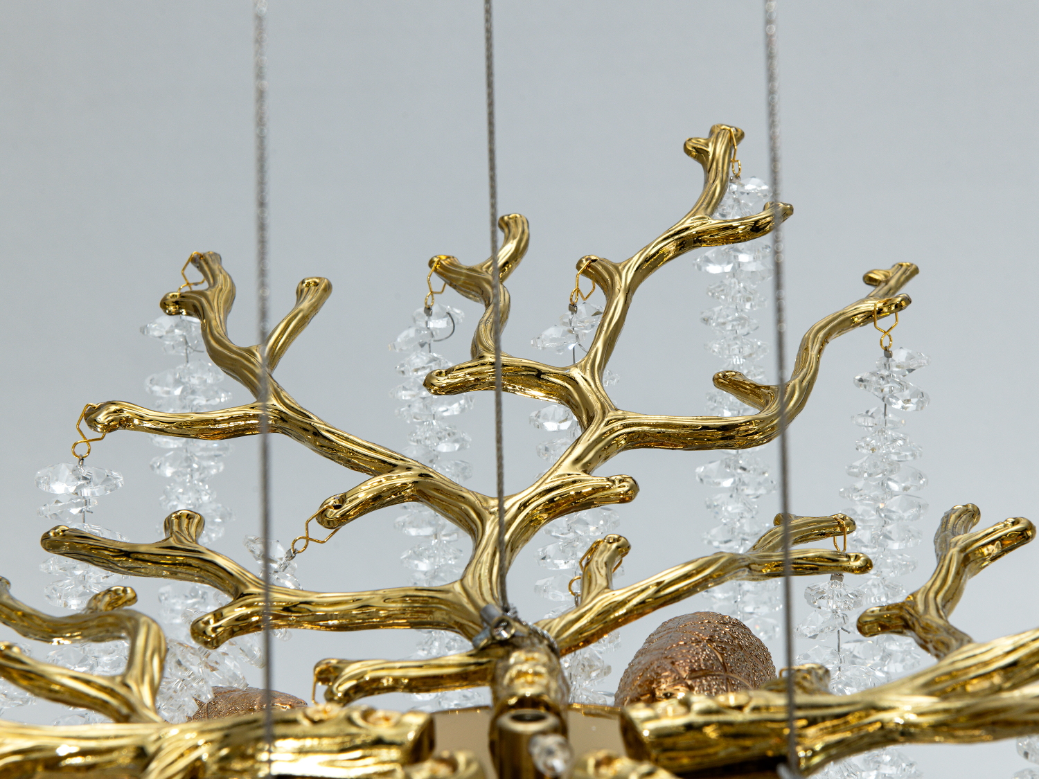 Люстра підвісна Гліцинія бронза 8 ламп E14 58 см