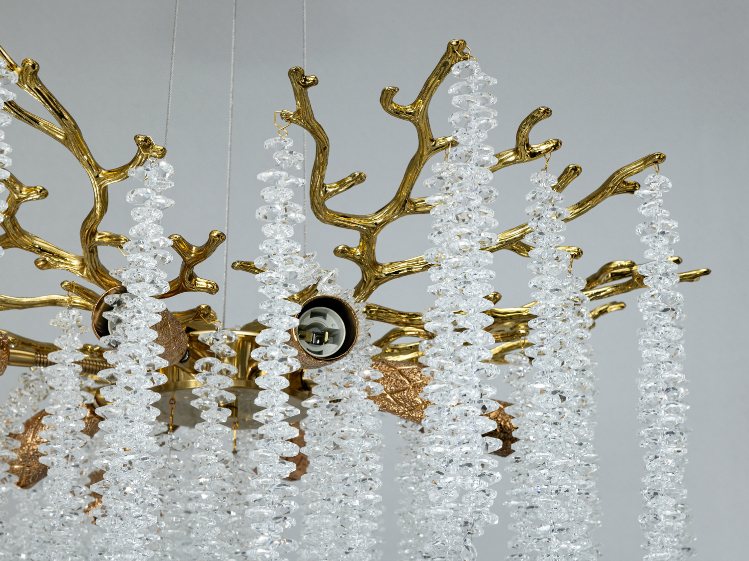 Люстра підвісна Гліцинія бронза 8 ламп E14 58 см