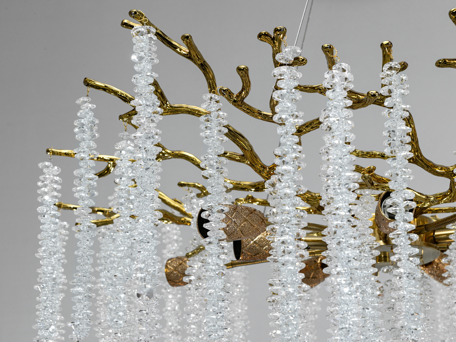 Підвісна люстра Гліцинія бронза 75 см 10xE14