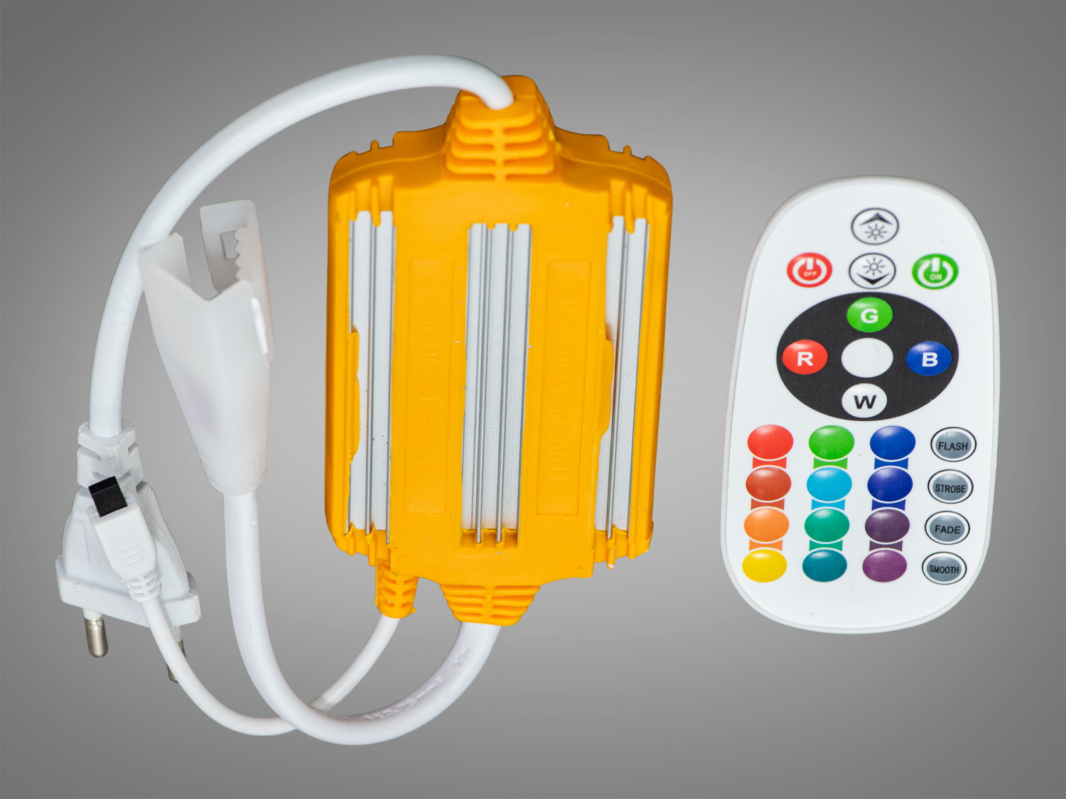 Конектор-контролер з ДУ для стрічки 220V, RGB