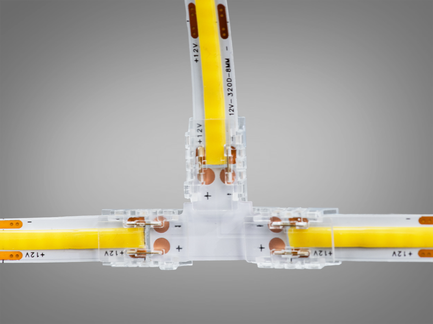 Конектор T-подібний Diasha прозорий 8 мм 2 пін