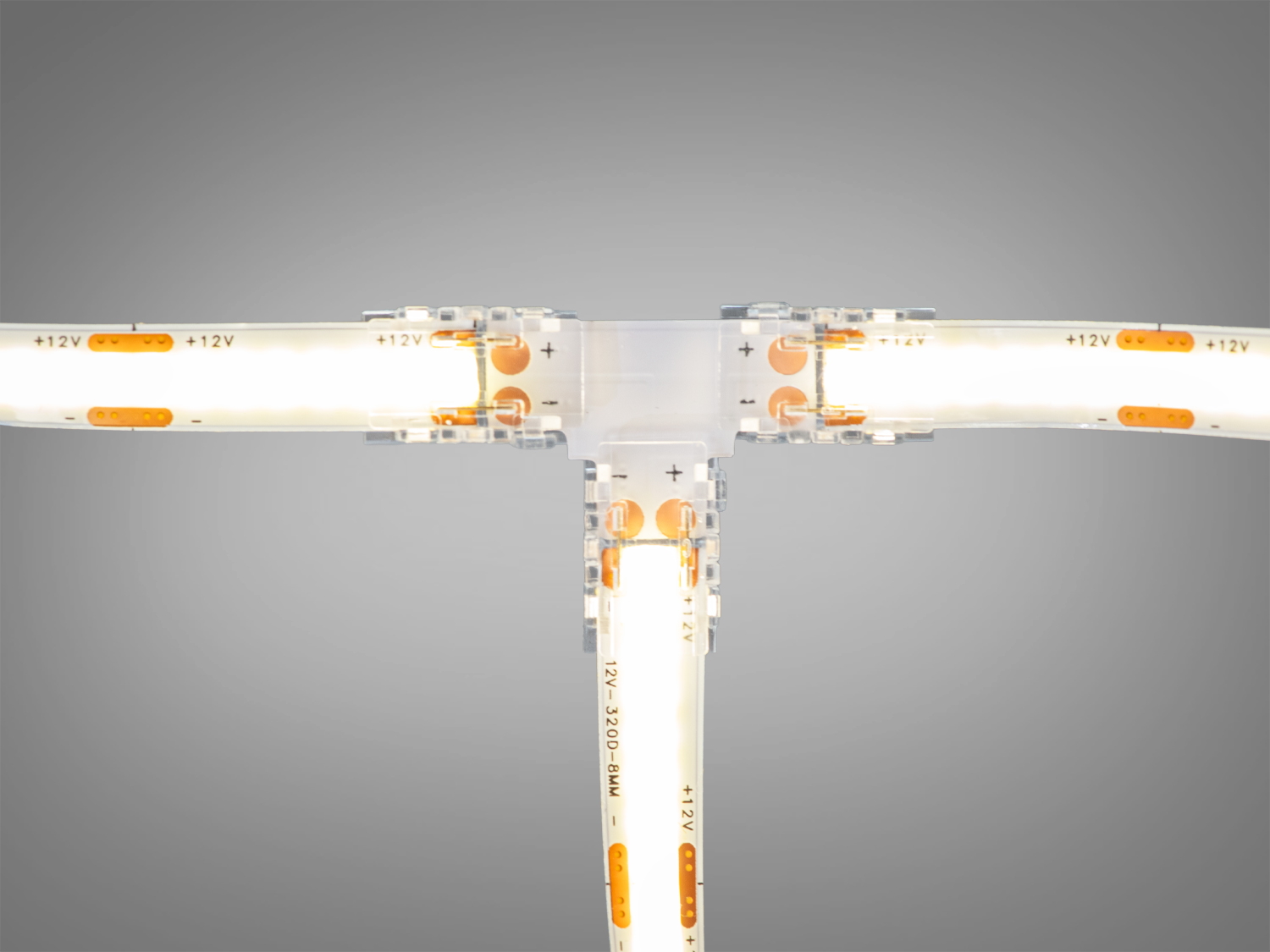 Конектор T-подібний Diasha прозорий 8 мм 2 пін