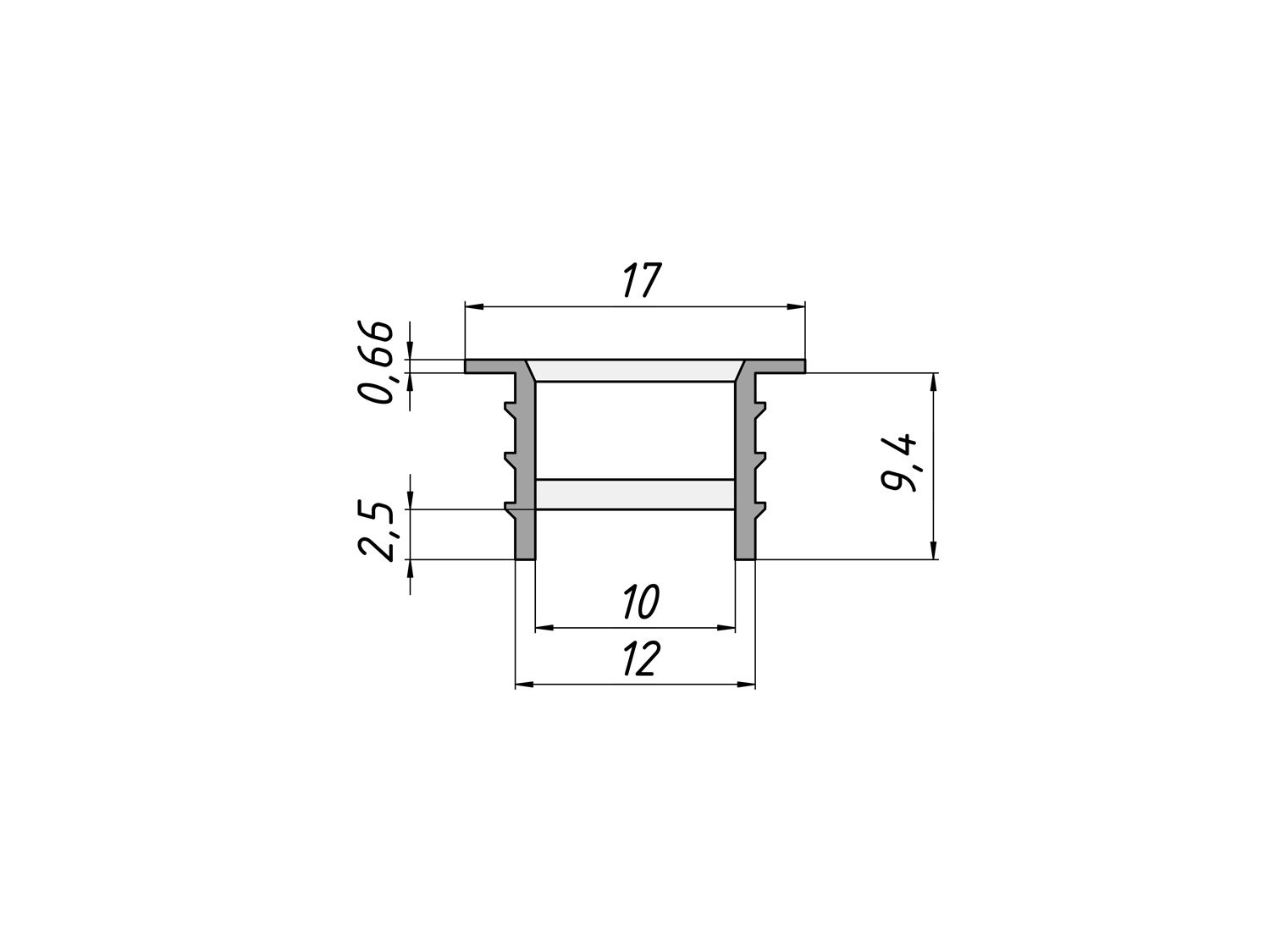 Профіль LED гнучкий Diasha білий IP67 8 мм