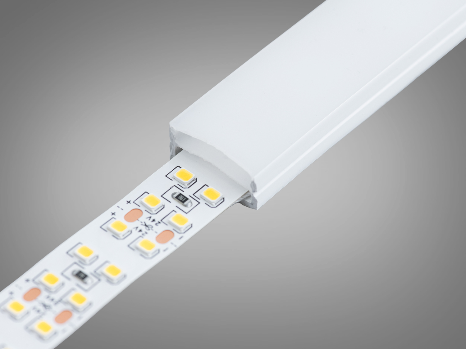 Силіконовий гнучкий профіль 2010 білий IP67 16мм