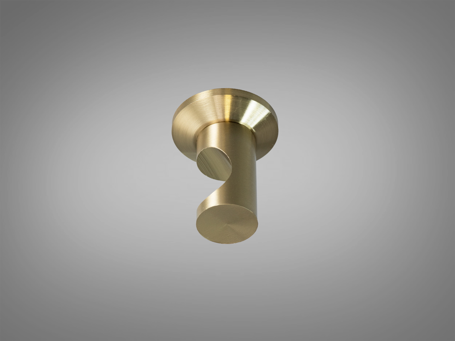 Металевий стельовий кронштейн у кольорі бронза для круглого гнучкого силіконового профілю D22. Одинарна опора для акуратної фіксації світлової лінії.