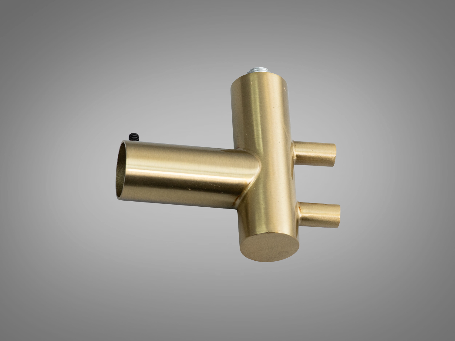 Металевий ввідний кронштейн у кольорі бронза + чорний для круглого силіконового профілю D22. Підходить для настінного та стельового монтажу.