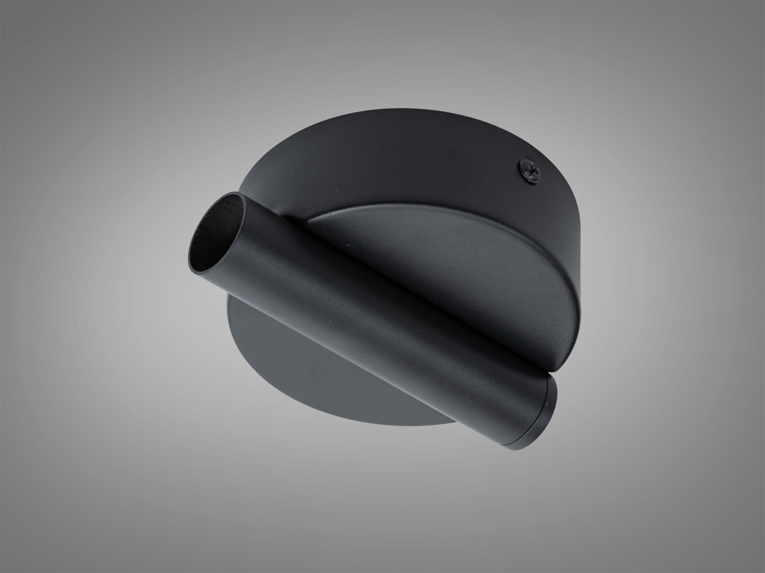 Чорне бокове кріплення з вводом кабелю для круглого силіконового профілю D22. Підходить для настінного або стельового монтажу, акуратний вигляд і прихований підвід.