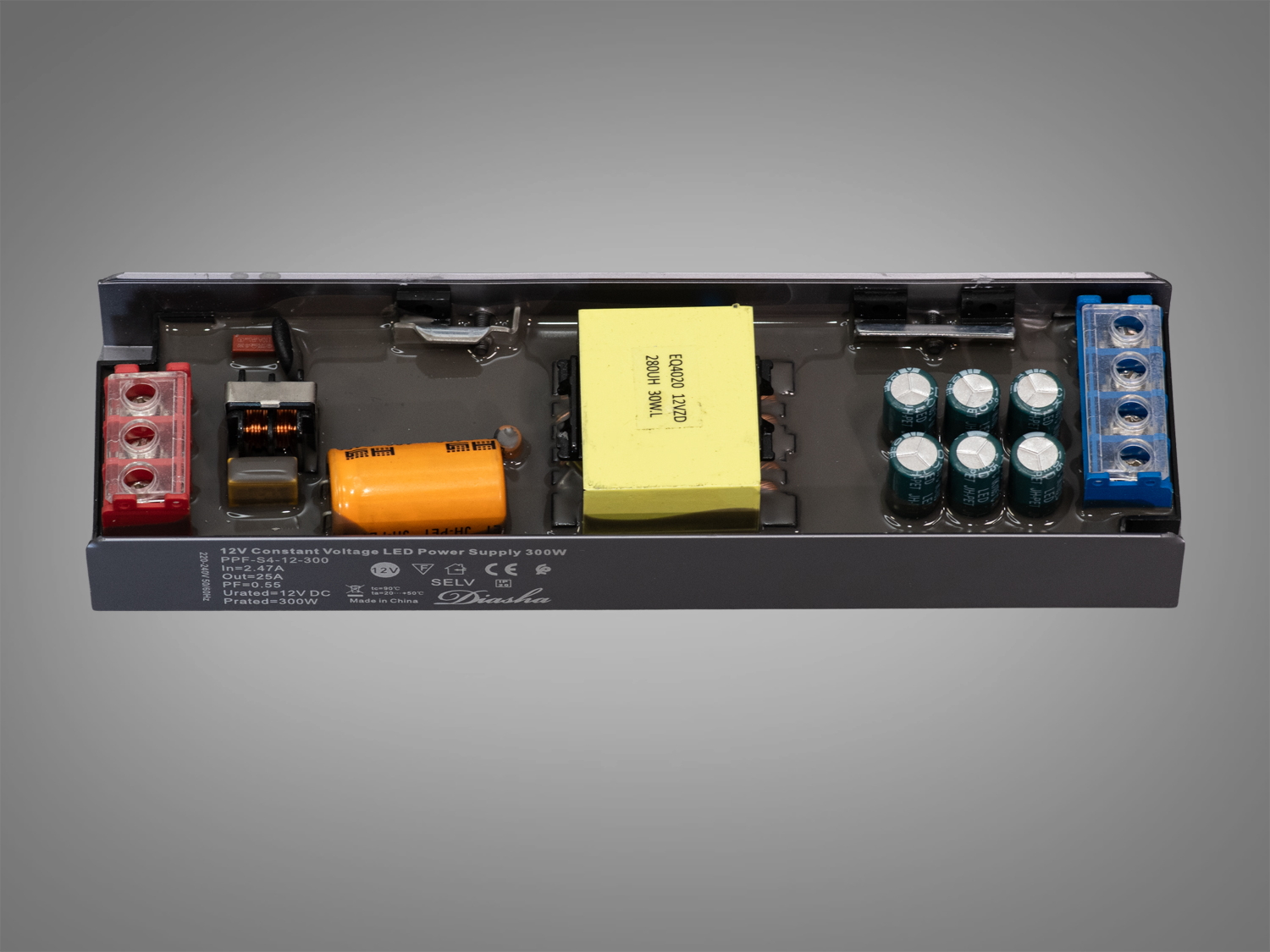 Блок живлення для LED стрічки, 12V, 300Вт, 25А