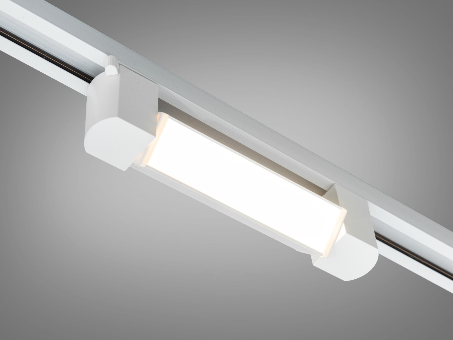 Магнітний лінійний LED світильник 8 Вт у білому кольорі для трекових систем 220 В: 4000К, кут 120°, поворотний корпус, метал. Підходить для житлових і комерційних інтер’єрів.