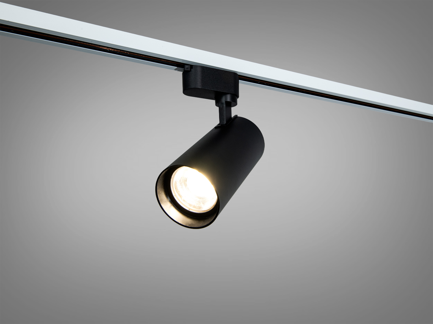 Поворотний трековий LED світильник Diasha, 30 Вт, 4000К, кут 36°, чорний. Магнітне кріплення для рейкових систем 220 В — кероване акцентне світло.