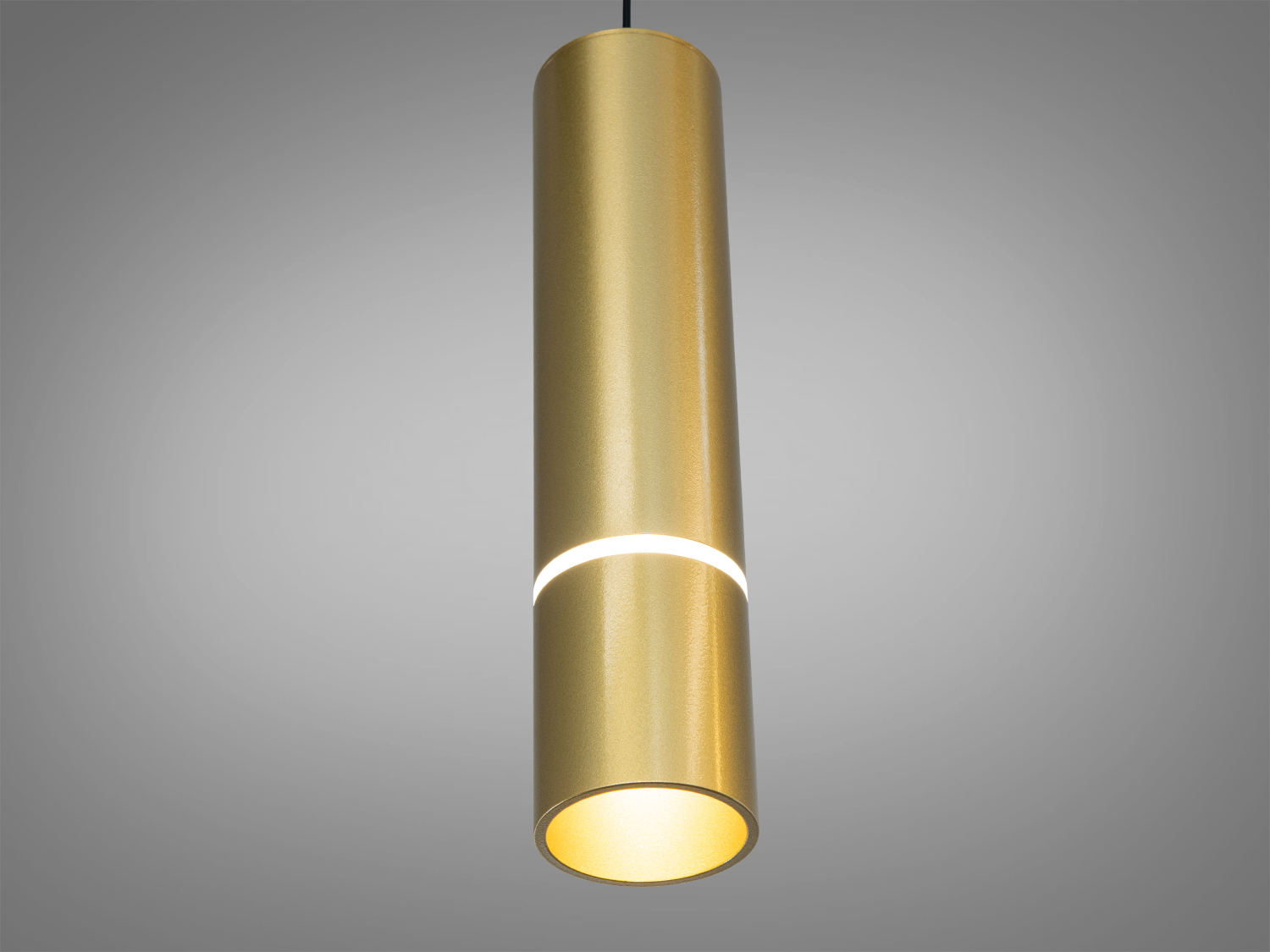 Підвісний світильник тубус золото GU10