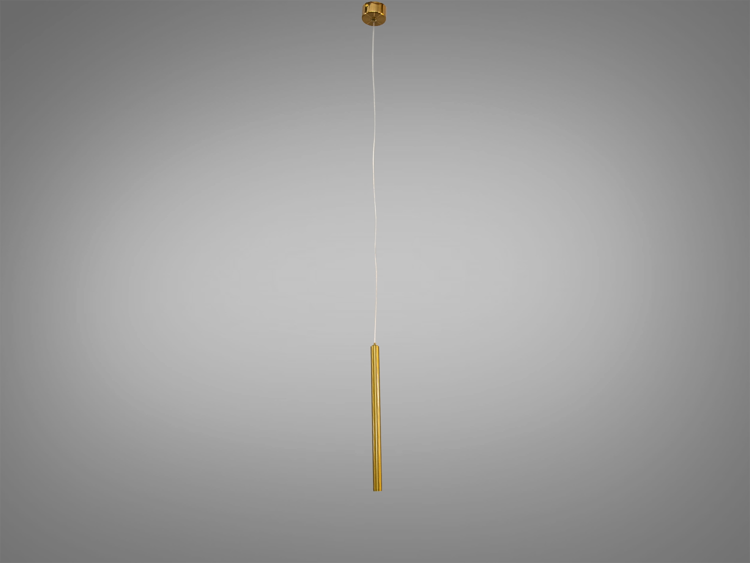 Одинарний LED підвіс циліндр у золотому відтінку з акриловим розсіювачем, 3 Вт. Спрямоване акцентне світло для кухні, вітальні, кафе чи бару.