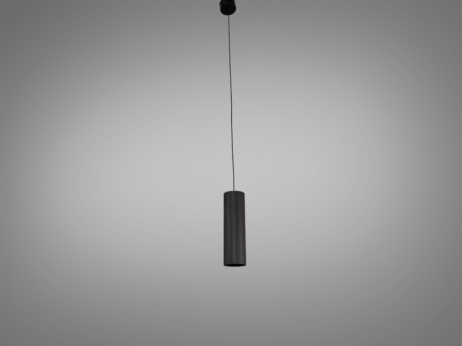 Чорний циліндричний LED-підвіс 7 Вт зі спрямованим світлом. Регульований трос, акуратний монтаж і лаконічний дизайн для кухні, бару чи вітальні.