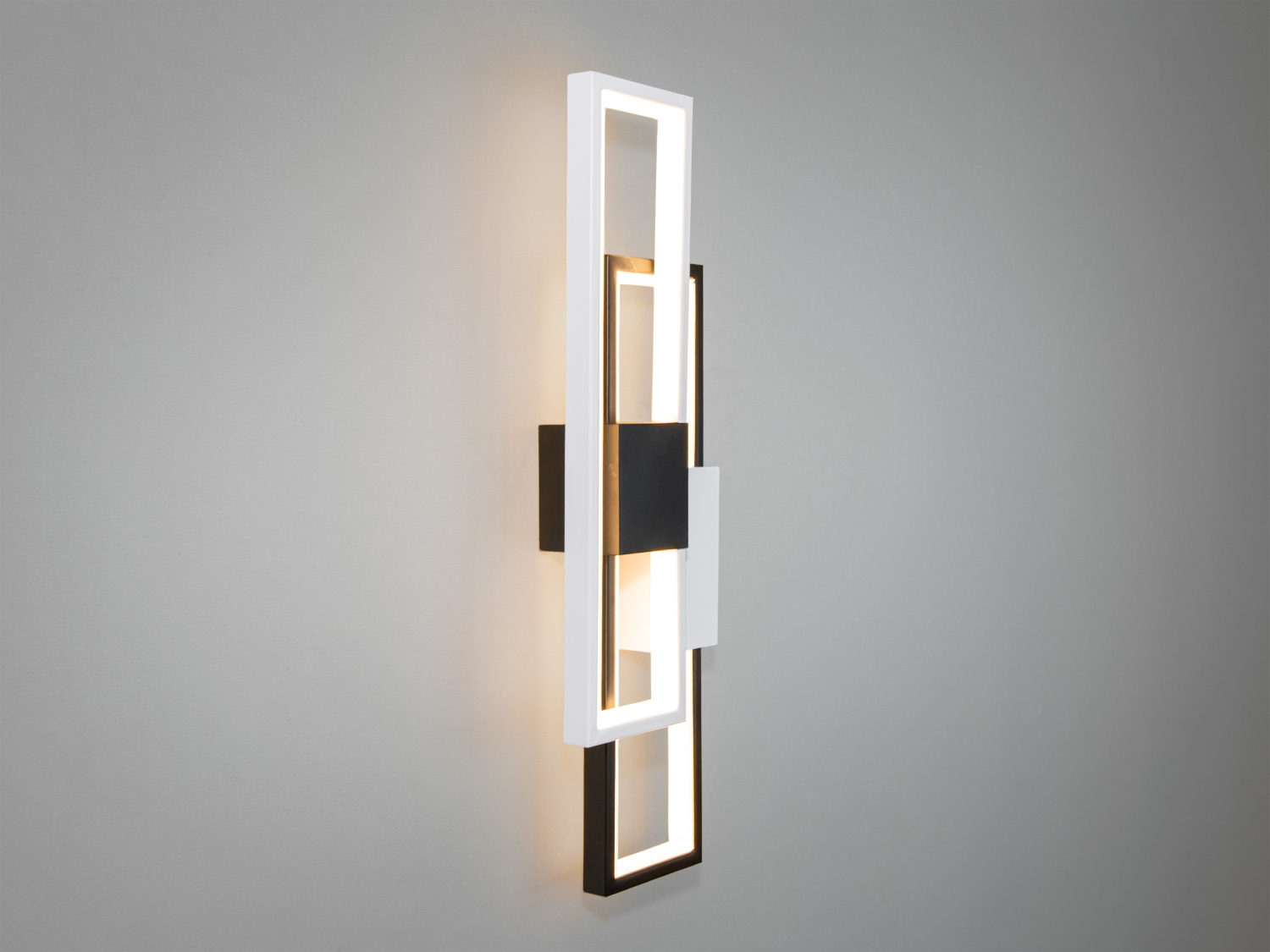 Стильний настінний світлодіодний світильник бра, 50W, чорний+білий