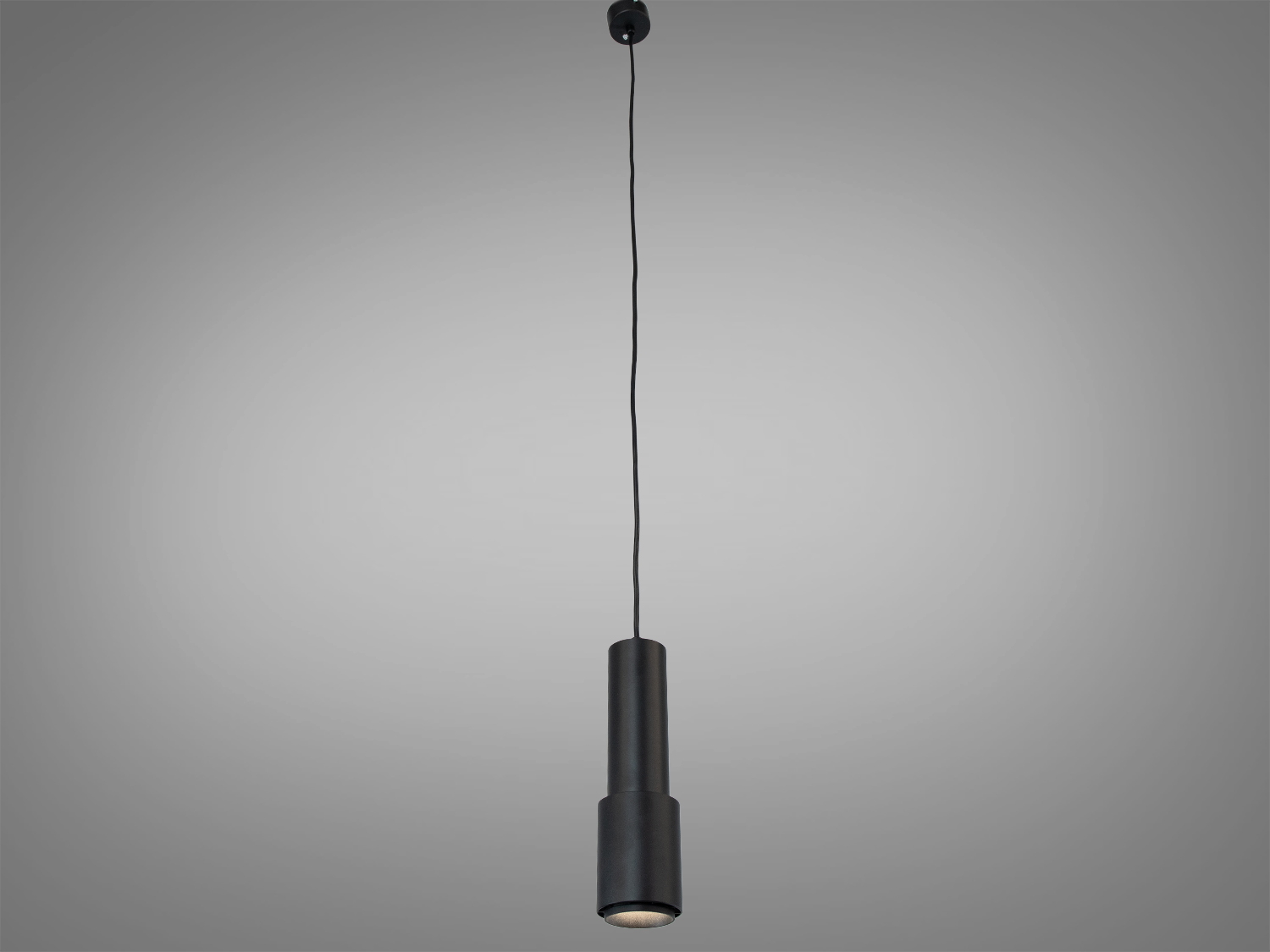 Підвісний світильник з мінімалістичним дизайном, чорний матовий корпус. Призначений для точкового освітлення в сучасних інтер′єрах.
