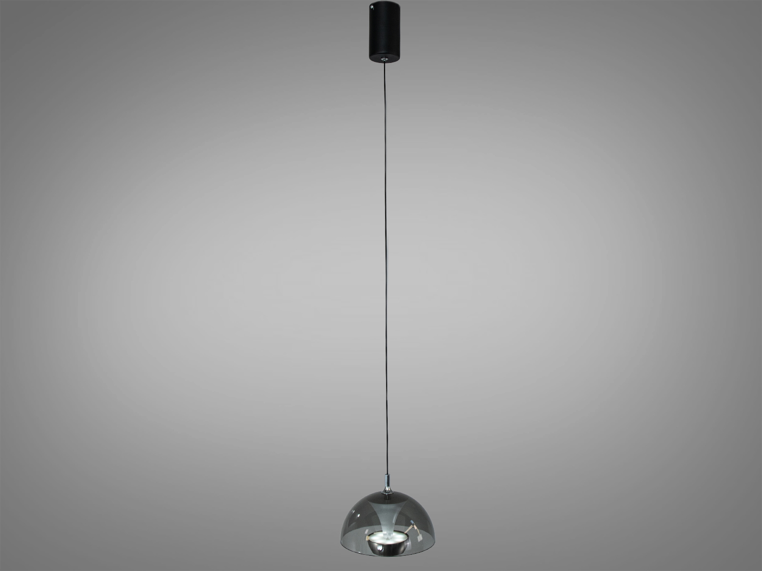 LED підвіс Diasha чорний хром димчасте скло 7 Вт