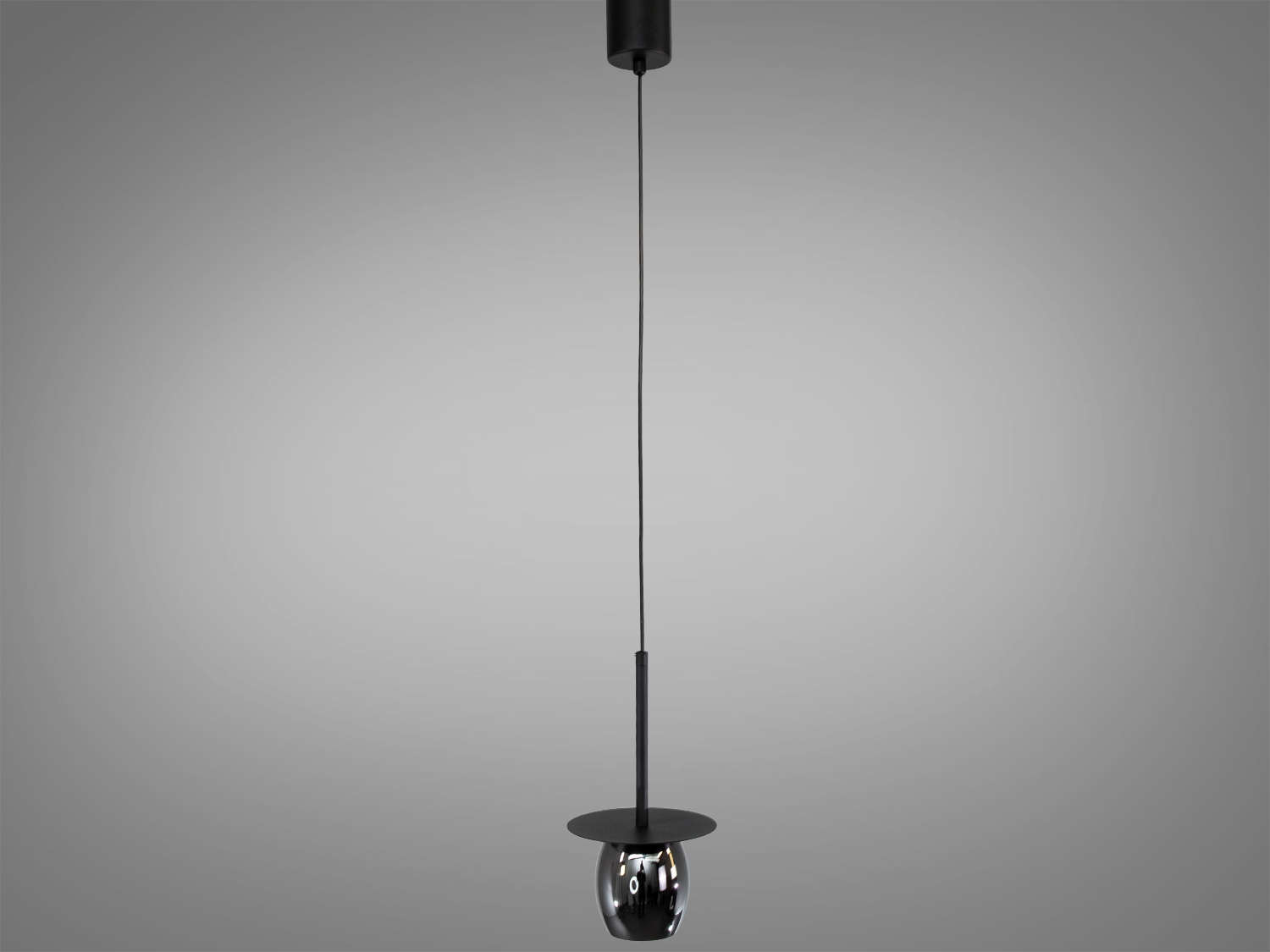 Підвісний LED світильник-туба 8 Вт у чорному хромі. Спрямоване акцентне світло, регулювання висоти, доречний для кухні, вітальні, вітрин.