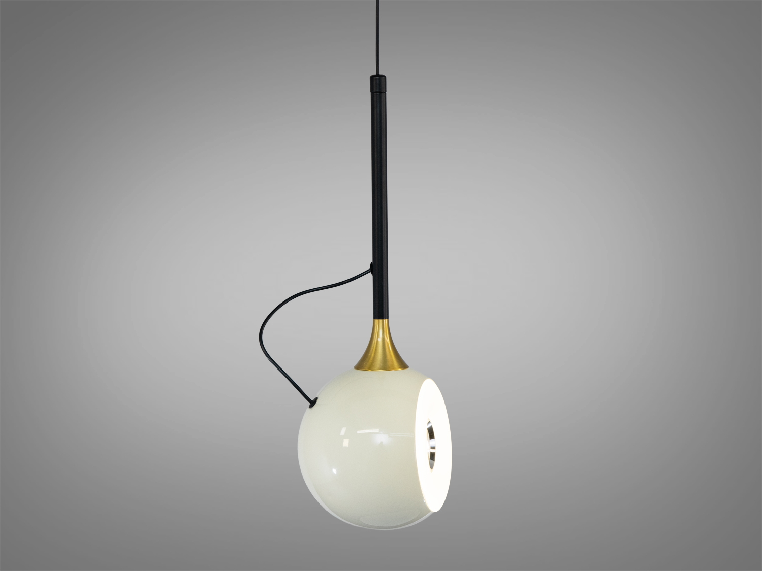 LED підвіс Diasha у чорному хромі, 7 Вт, з регулюванням CCT через настінний вимикач. Підходить для акцентного та зонального освітлення сучасних інтер’єрів.