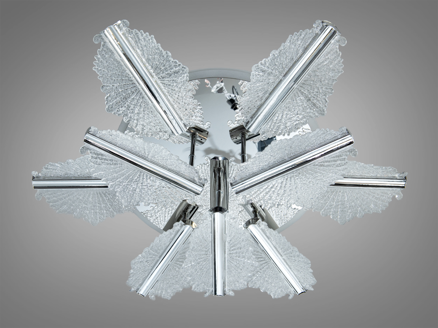 LED люстра хром пульт димер 95 Вт 9 елементів