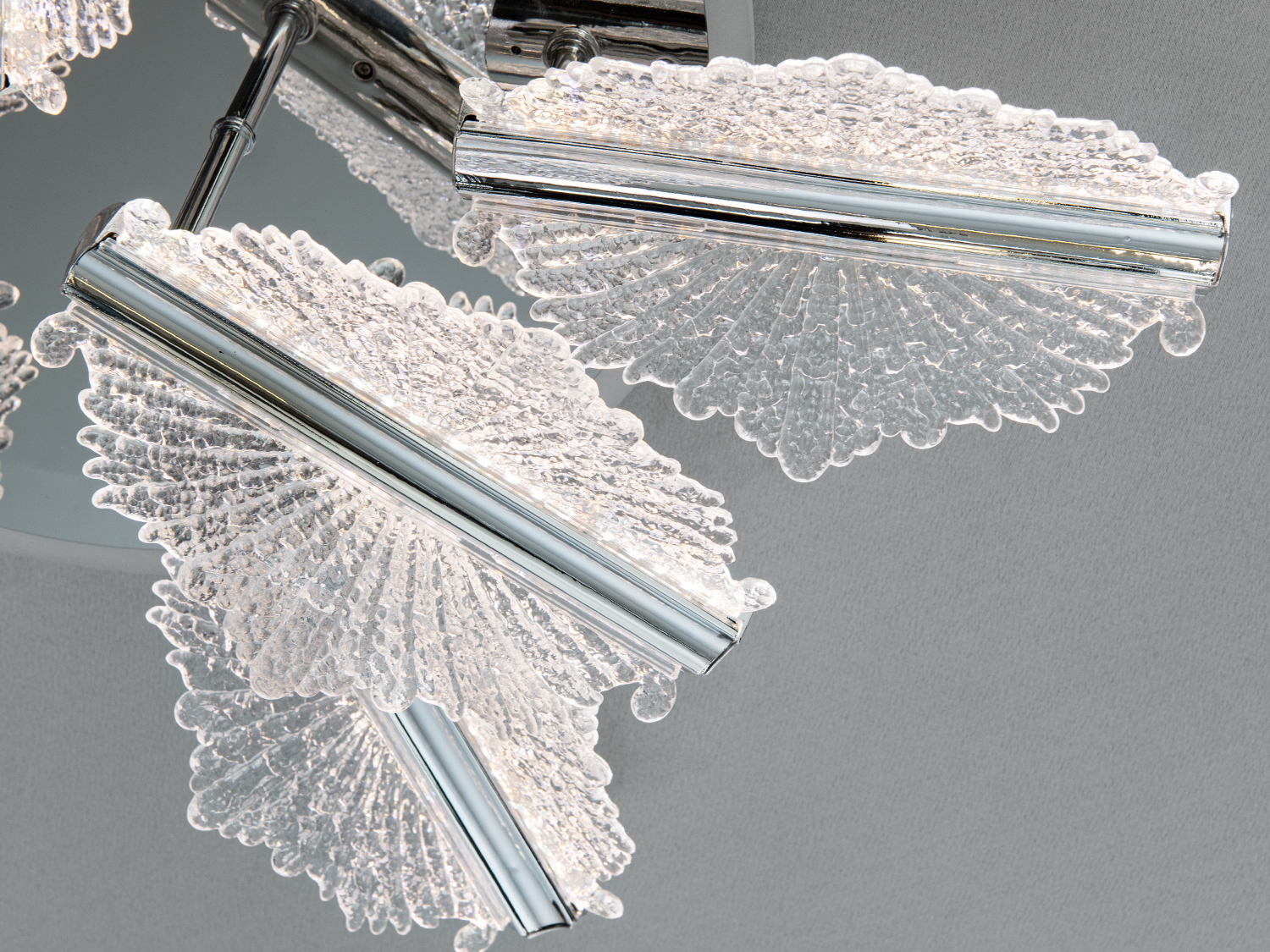 LED люстра хром пульт димер 95 Вт 9 елементів