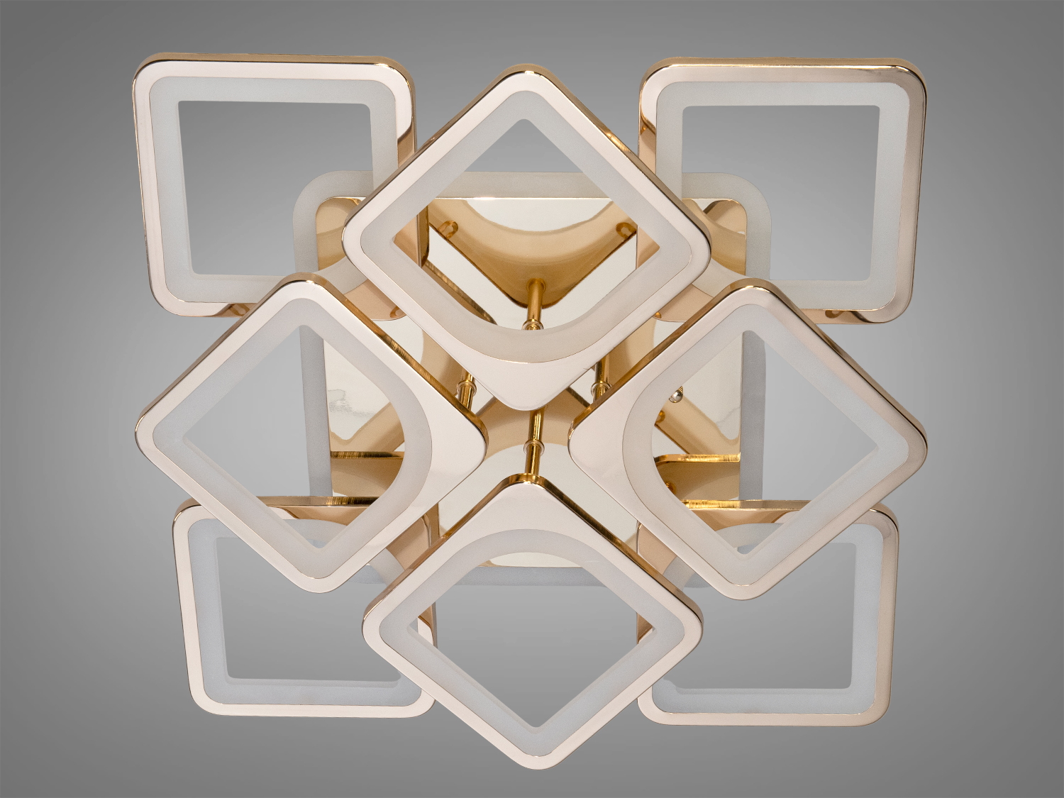 Стельова люстра Diasha 8060 золото диммер LED підсвічування 130W