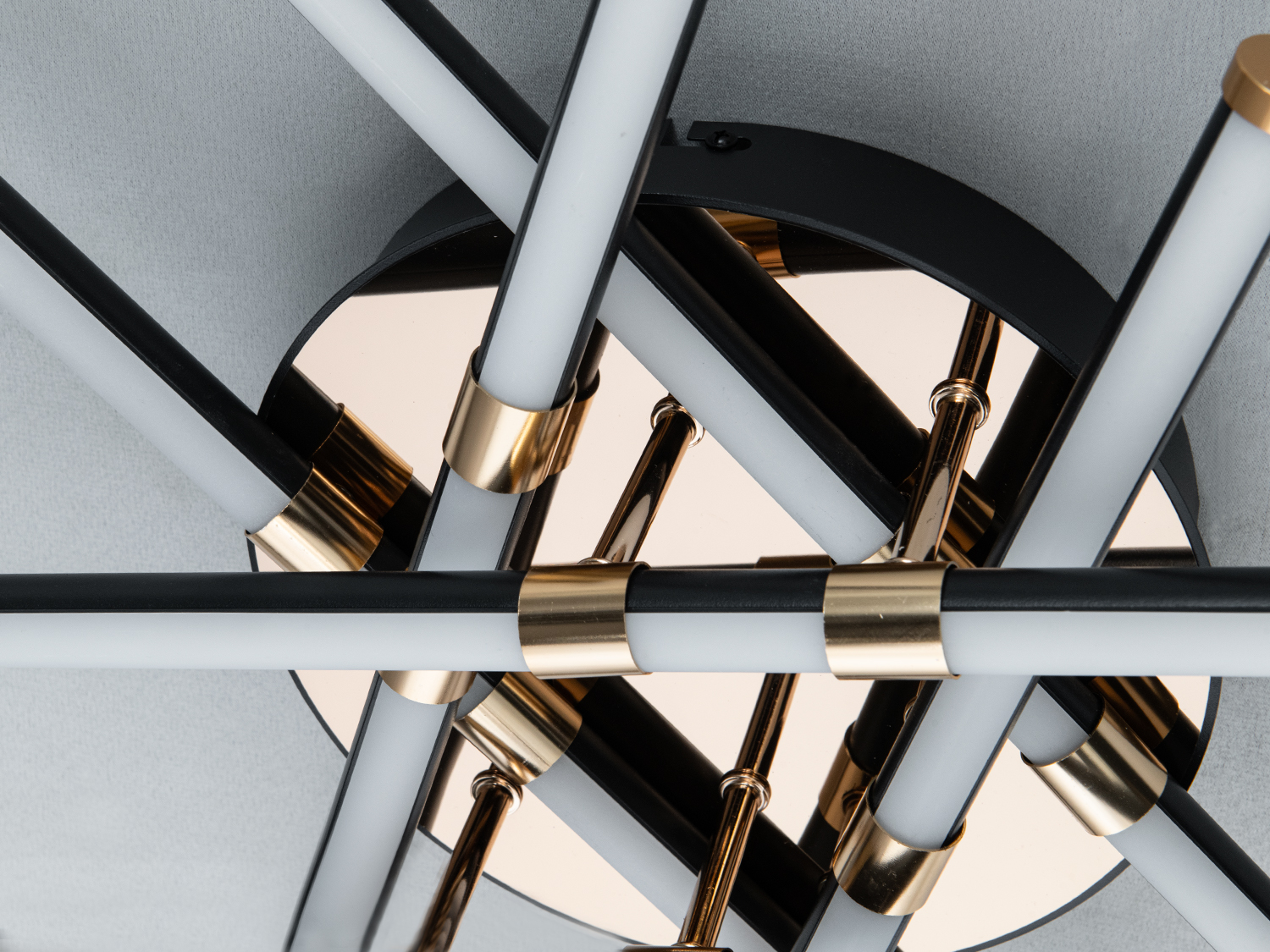 LED люстра стельова чорна 80 Вт без пульта