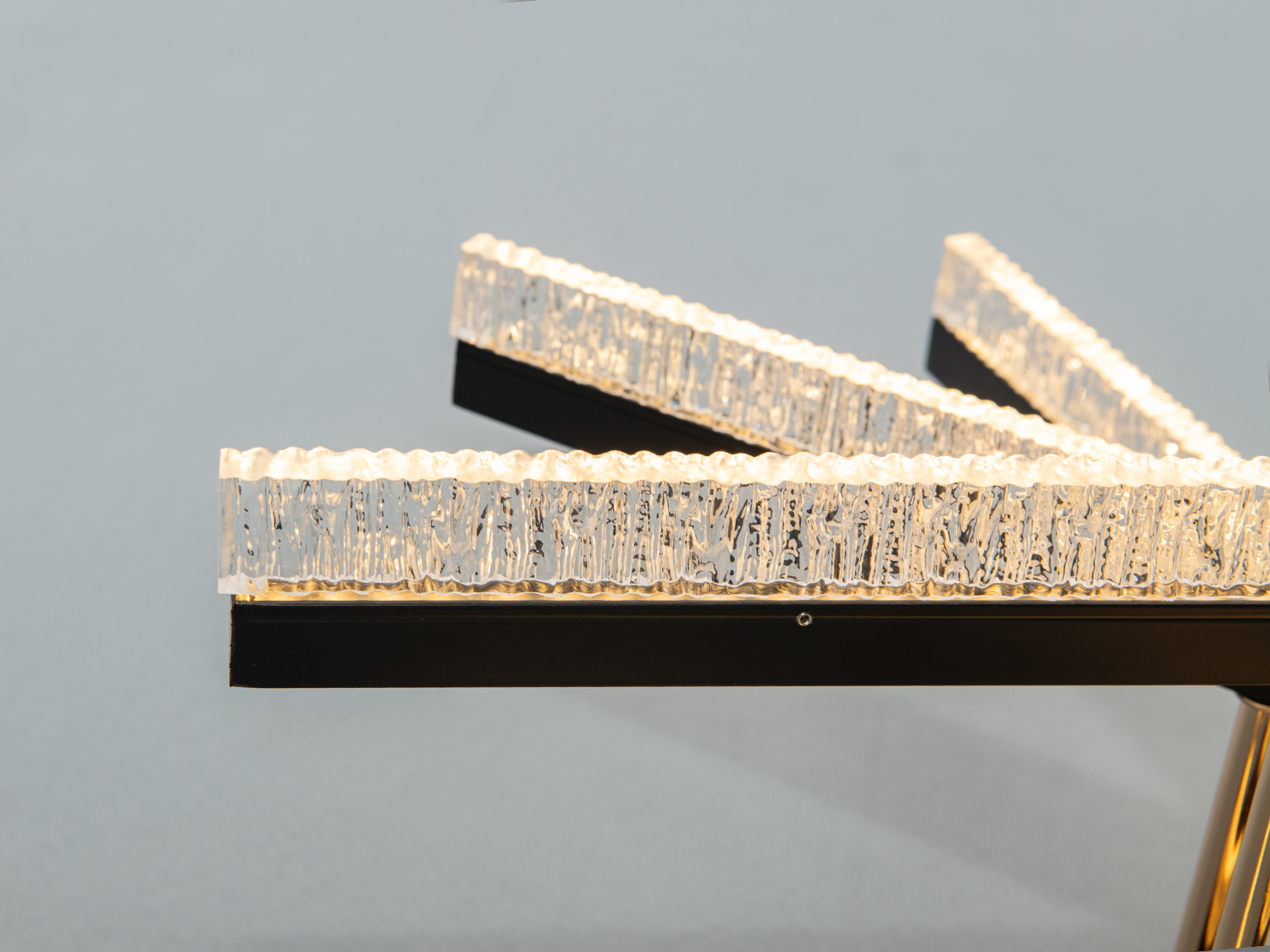 LED люстра стельова чорна 72 Вт 12 м² без пульта