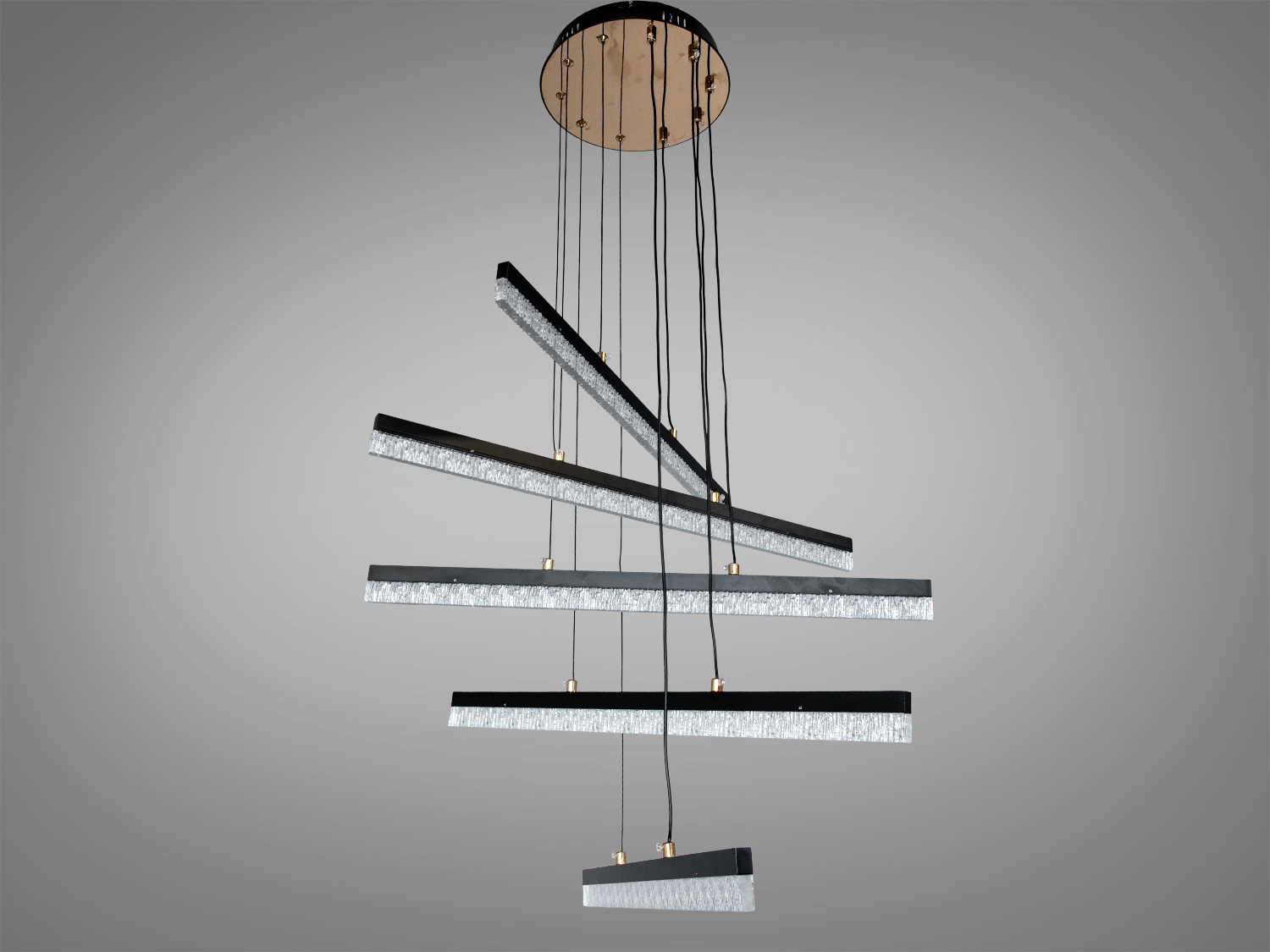 Підвісна LED люстра чорний 70W