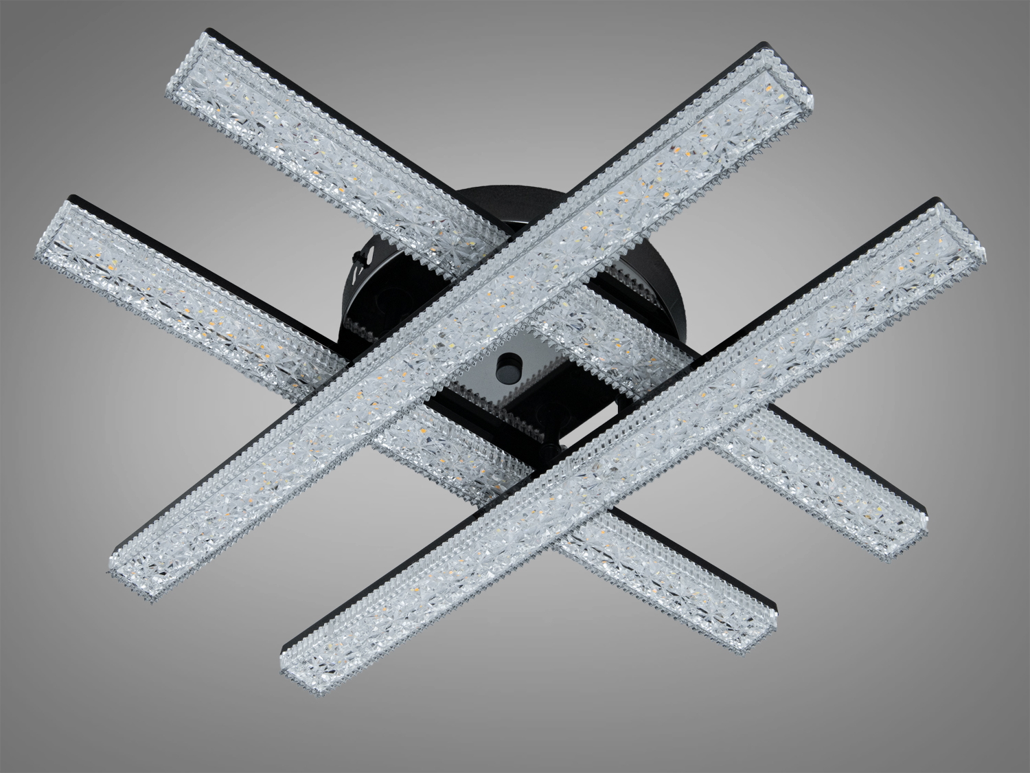 Люстра стельова LED чорний хром 62W три режими