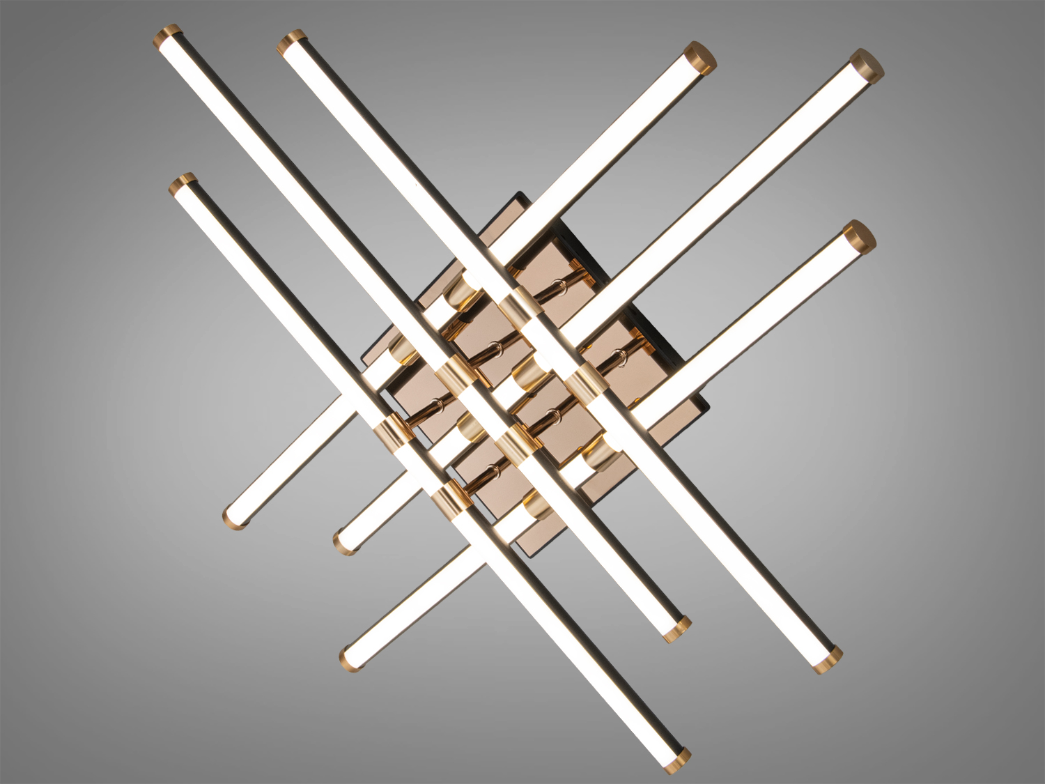 Стельова LED люстра Diasha чорна 80 Вт до 14 м²