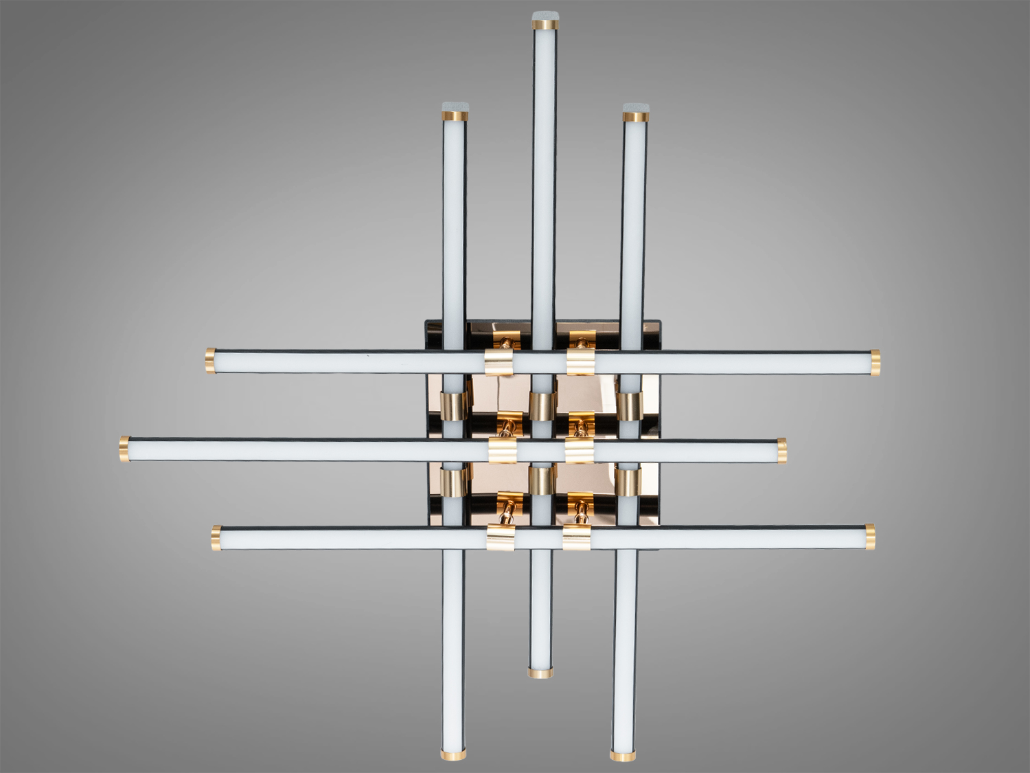Стельова LED люстра Diasha чорна 80 Вт до 14 м²