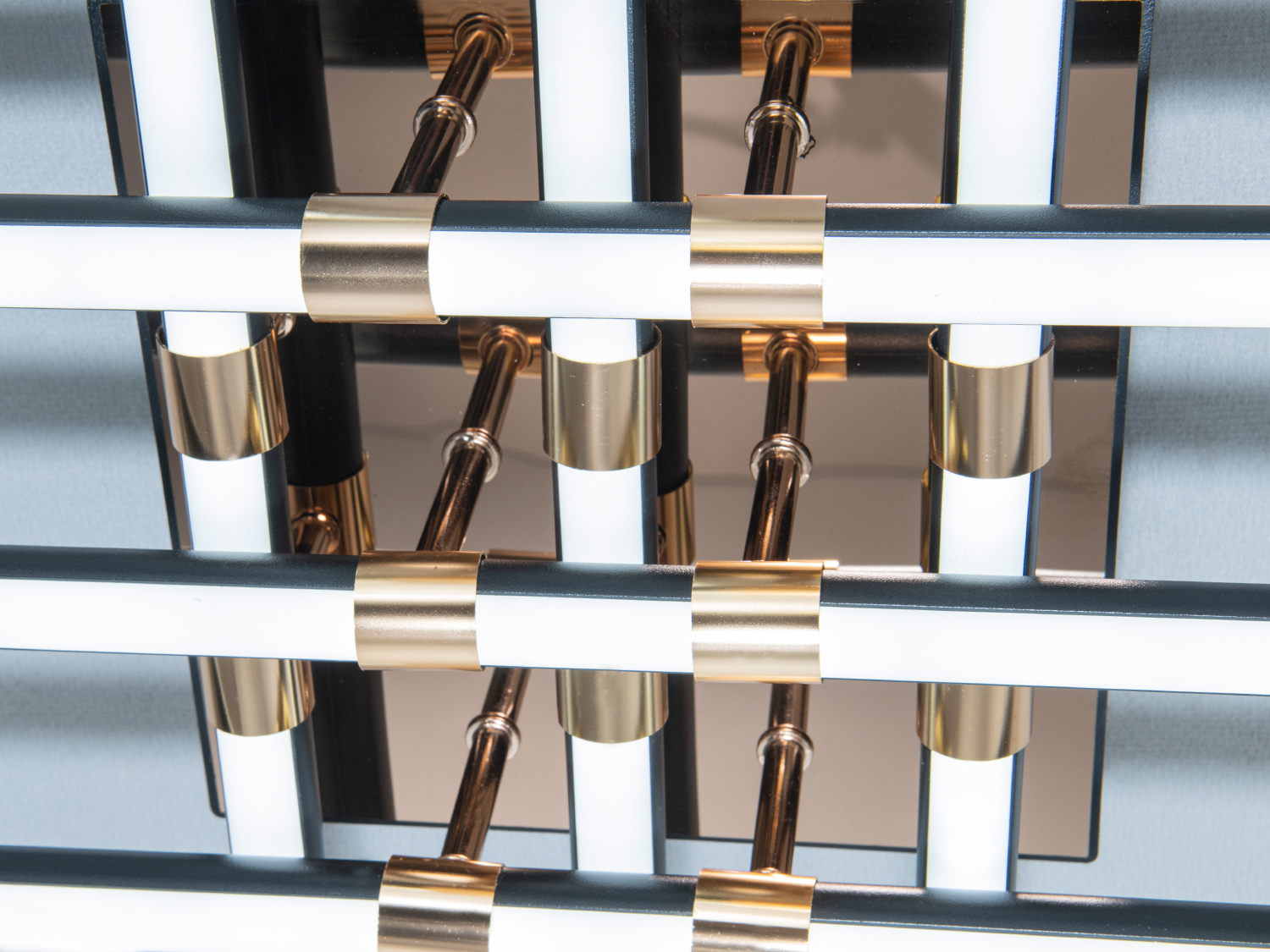 Стельова LED люстра Diasha чорна 80 Вт до 14 м²