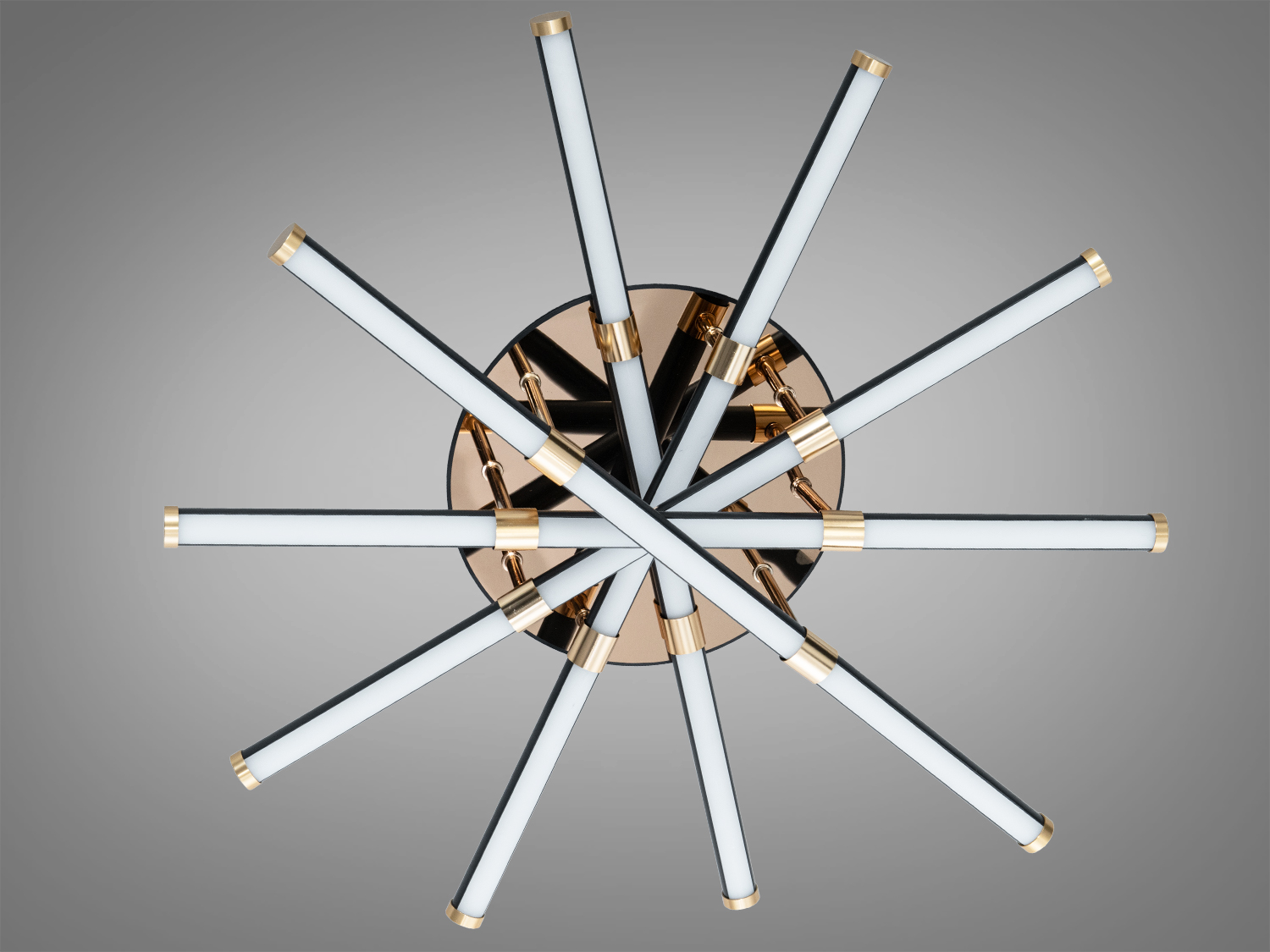 LED стельова люстра чорна 70 Вт до 12 м²