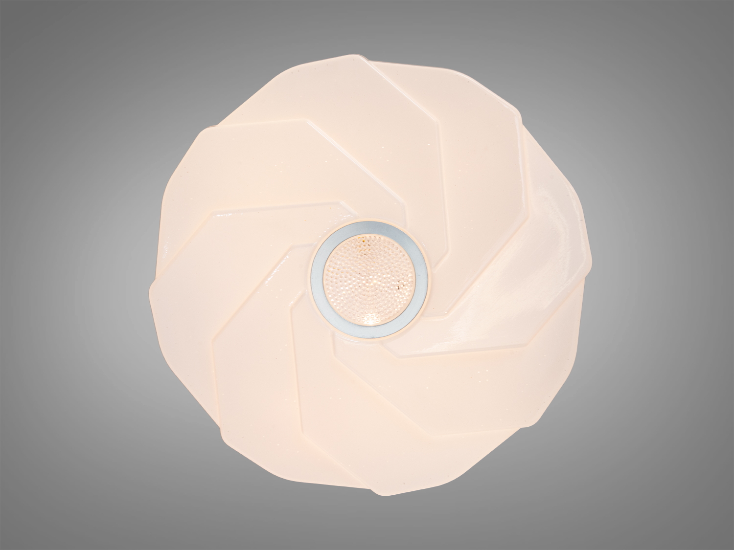 LED люстра 34Вт біла хром до 6м² без пульта