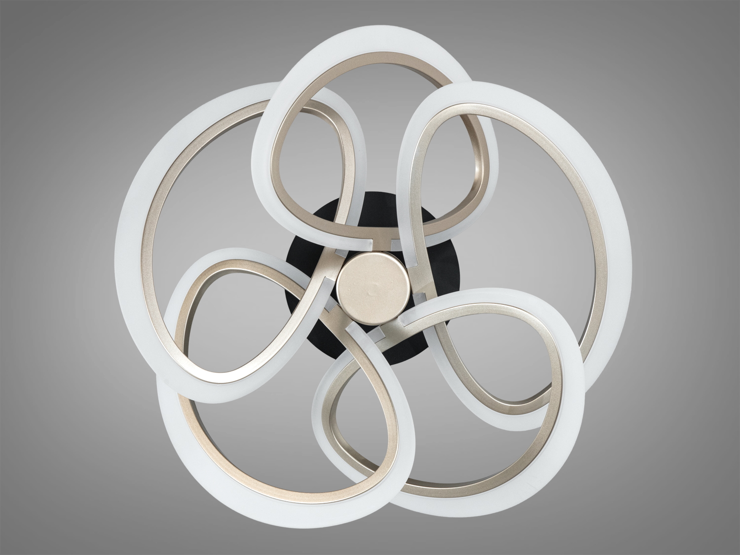 Світлодіодна стельова люстра Diasha WG5144 шампань 72W пульт димер 3200 6000K