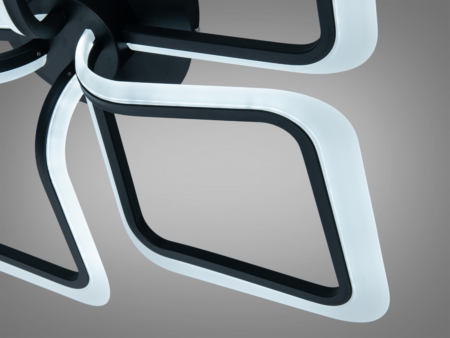 Люстра стельова світлодіодна чорна 65 Вт