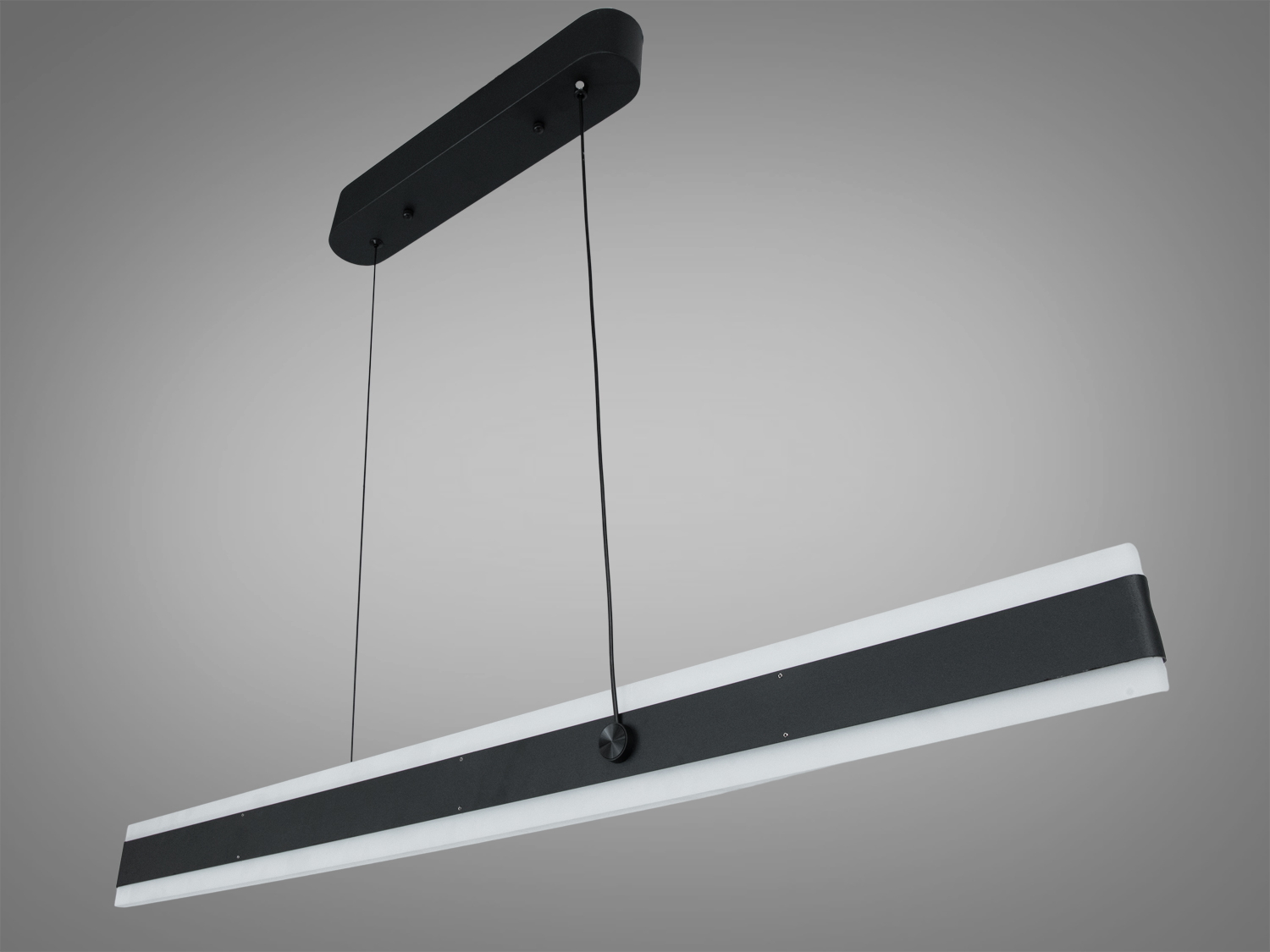 Світлодіодна підвісна люстра Diasha XH1003-1000BK чорний матовий 50 Вт лінійний світильник