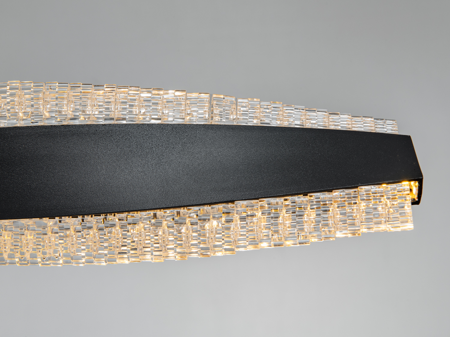 Підвісна LED люстра чорна 50Вт 3 кольори світла