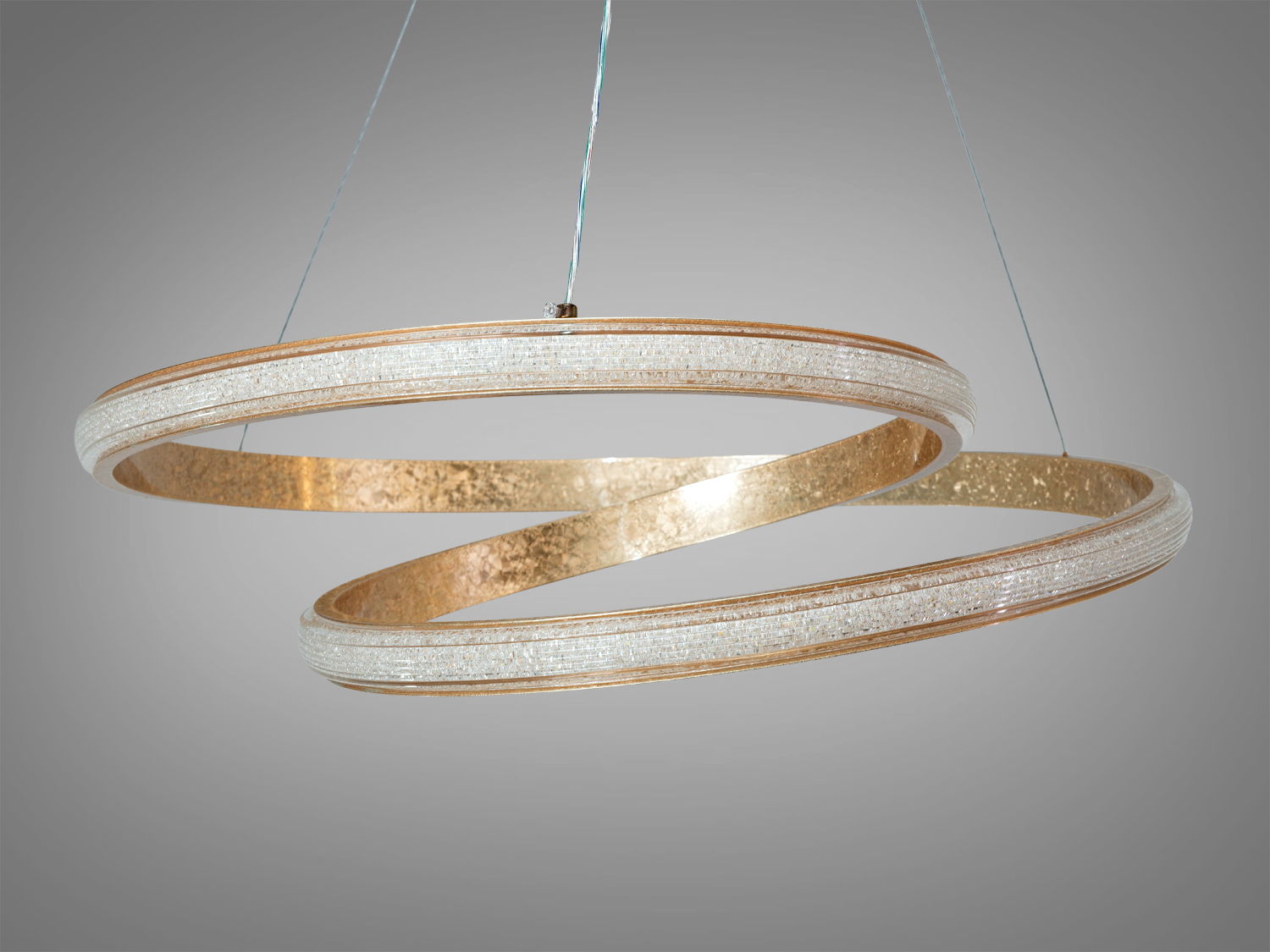 Підвісна люстра LED Diasha золото 65Вт 3575Лм 3CCT