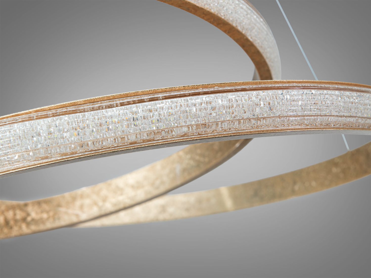 Підвісна люстра LED Diasha золото 65Вт 3575Лм 3CCT